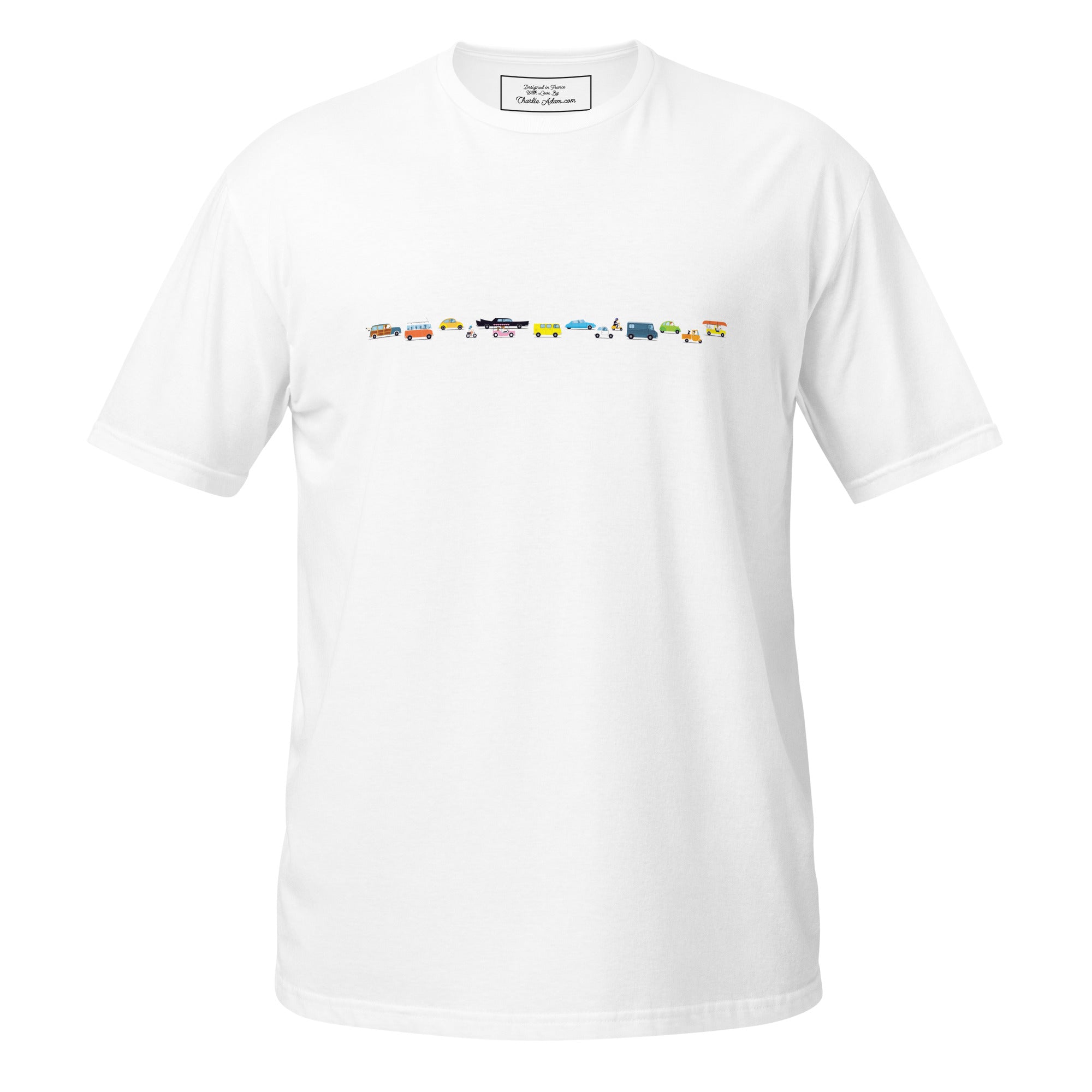 T-shirt softstyle en coton Vintage Cars Traffic Jam