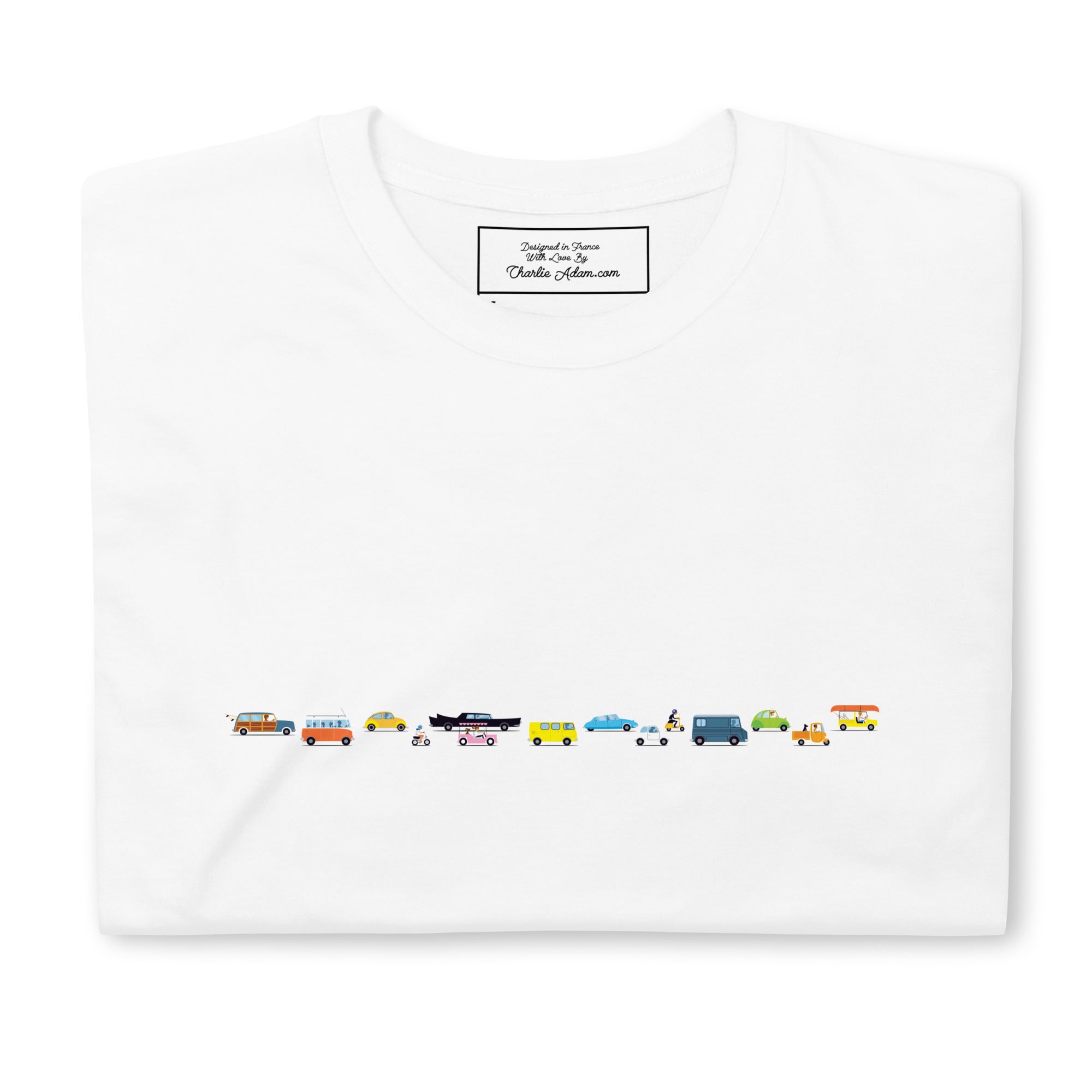T-shirt softstyle en coton Vintage Cars Traffic Jam
