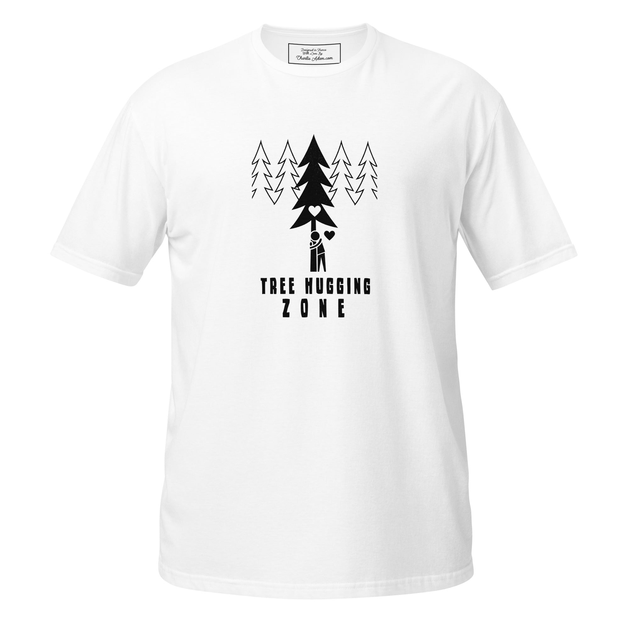 Softstyle Cotton T-Shirt Tree hugging zone black