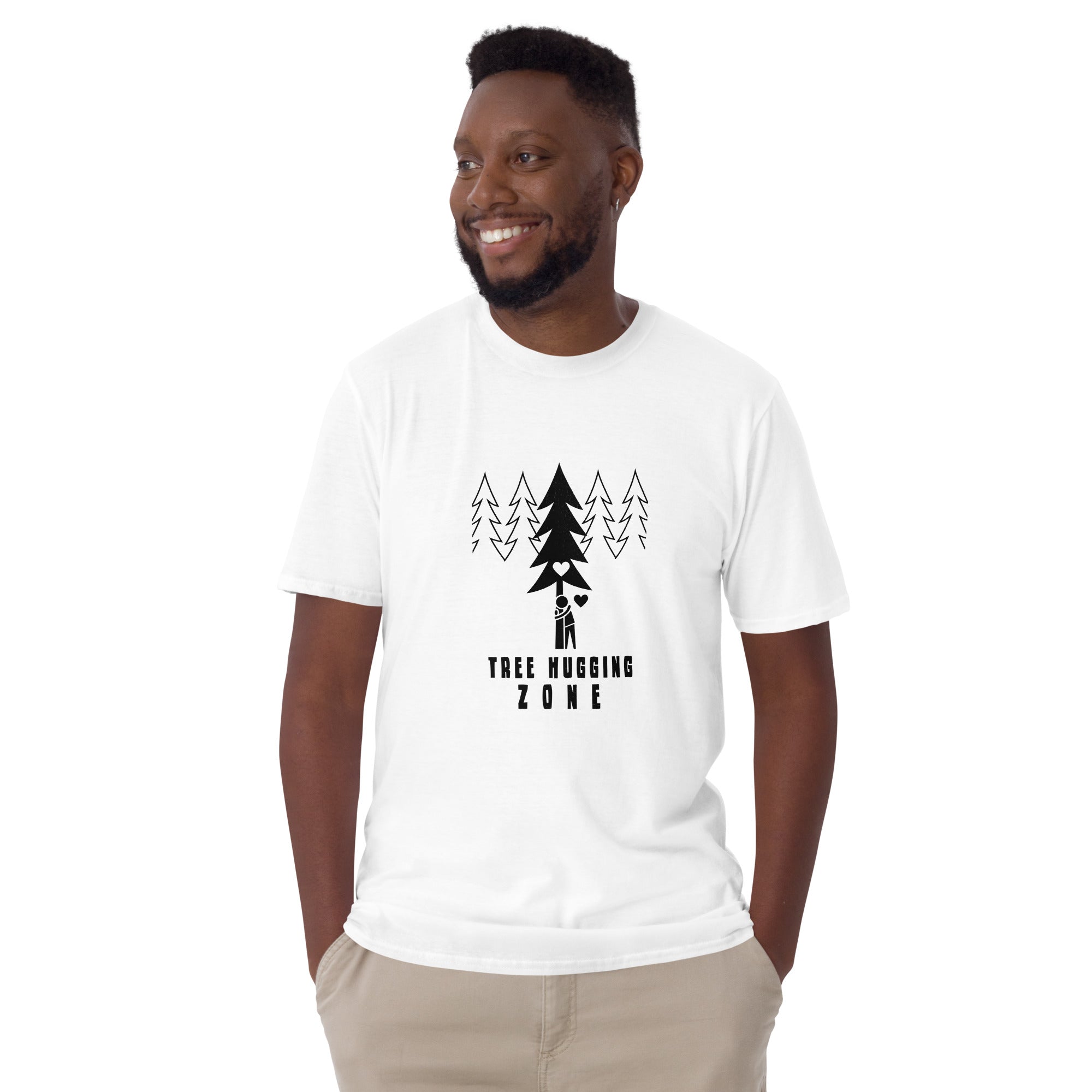T-shirt softstyle en coton Tree hugging zone black