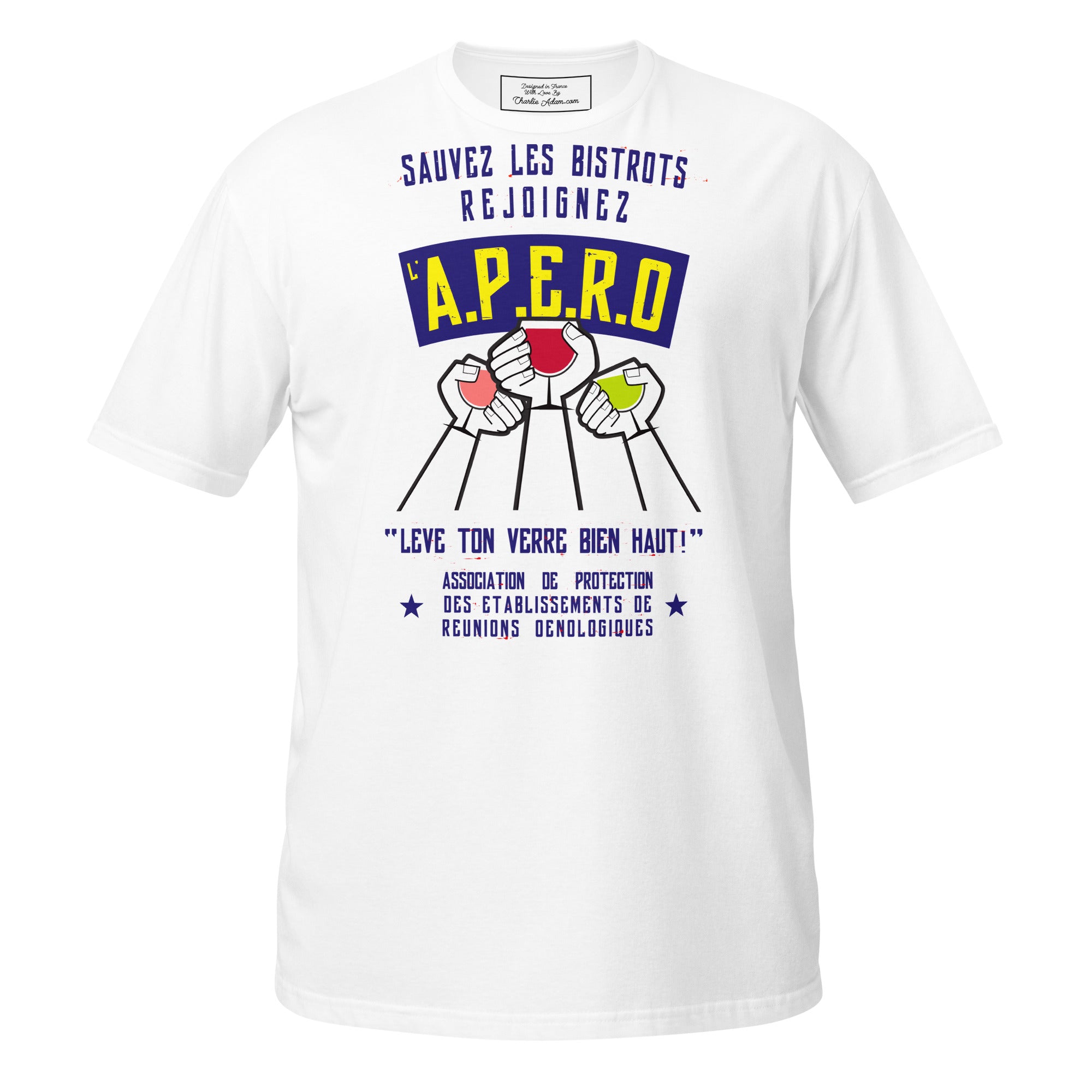Softstyle Cotton T-Shirt Sauvez les Bistrots, rejoignez l'Apéro on light colors