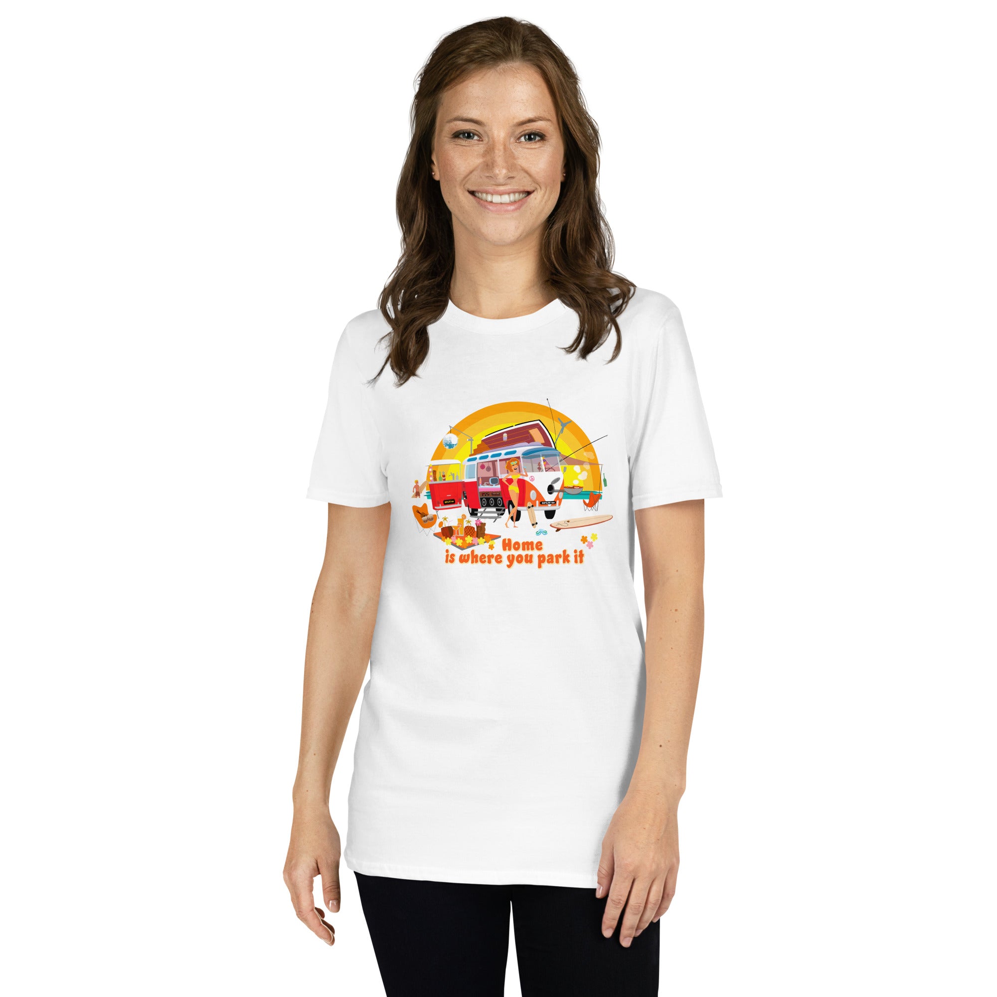 T-shirt softstyle en coton Ultra Combi: Home is where you park it