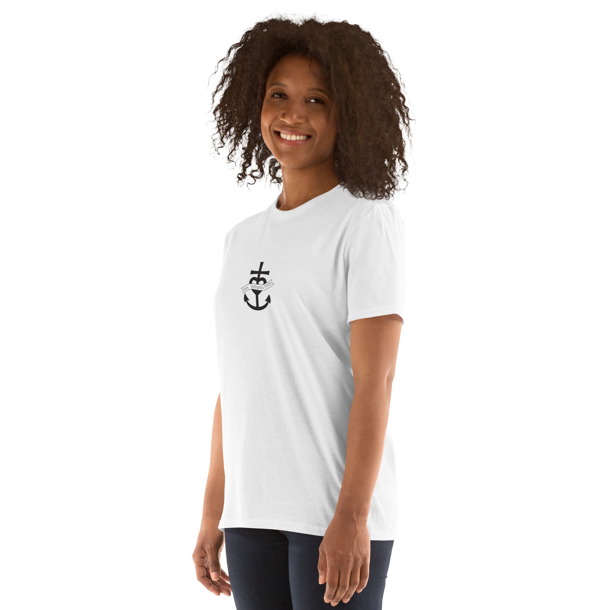 T-shirt softstyle en coton Croix de Camargue noire Oh Bonne Mer