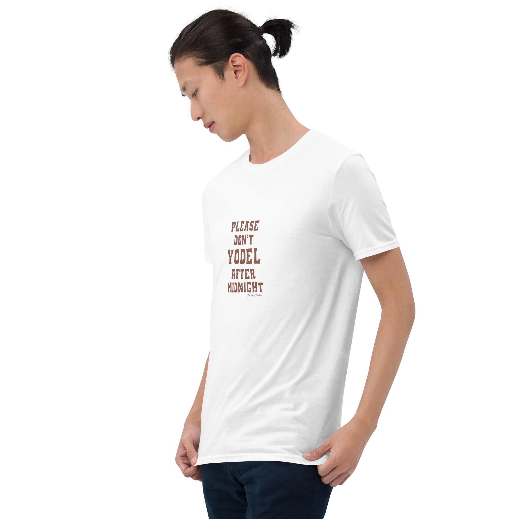 Softstyle Cotton T-Shirt Don't Yodel After Midnight on light colors