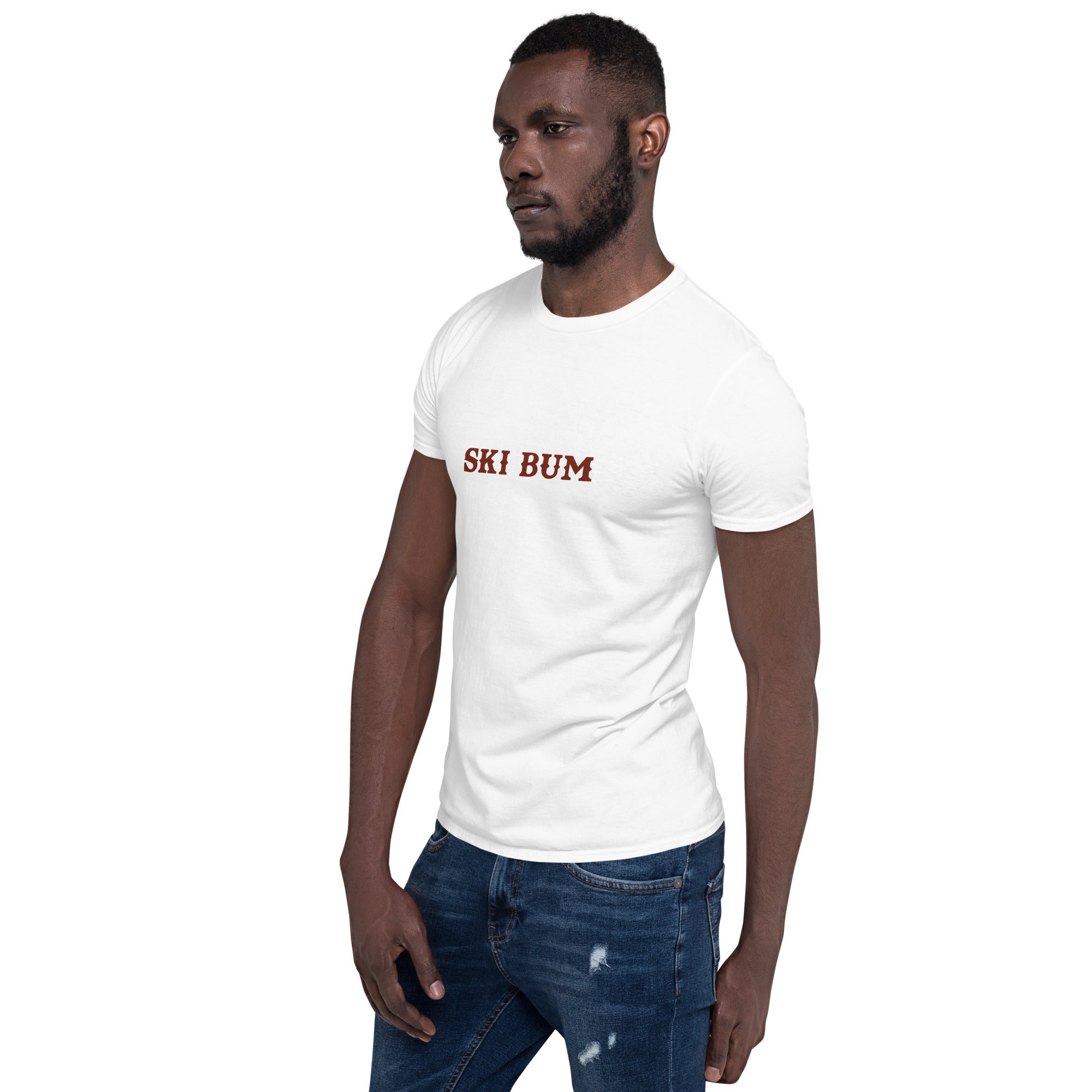 T-shirt softstyle en coton Ski Bum texte foncé