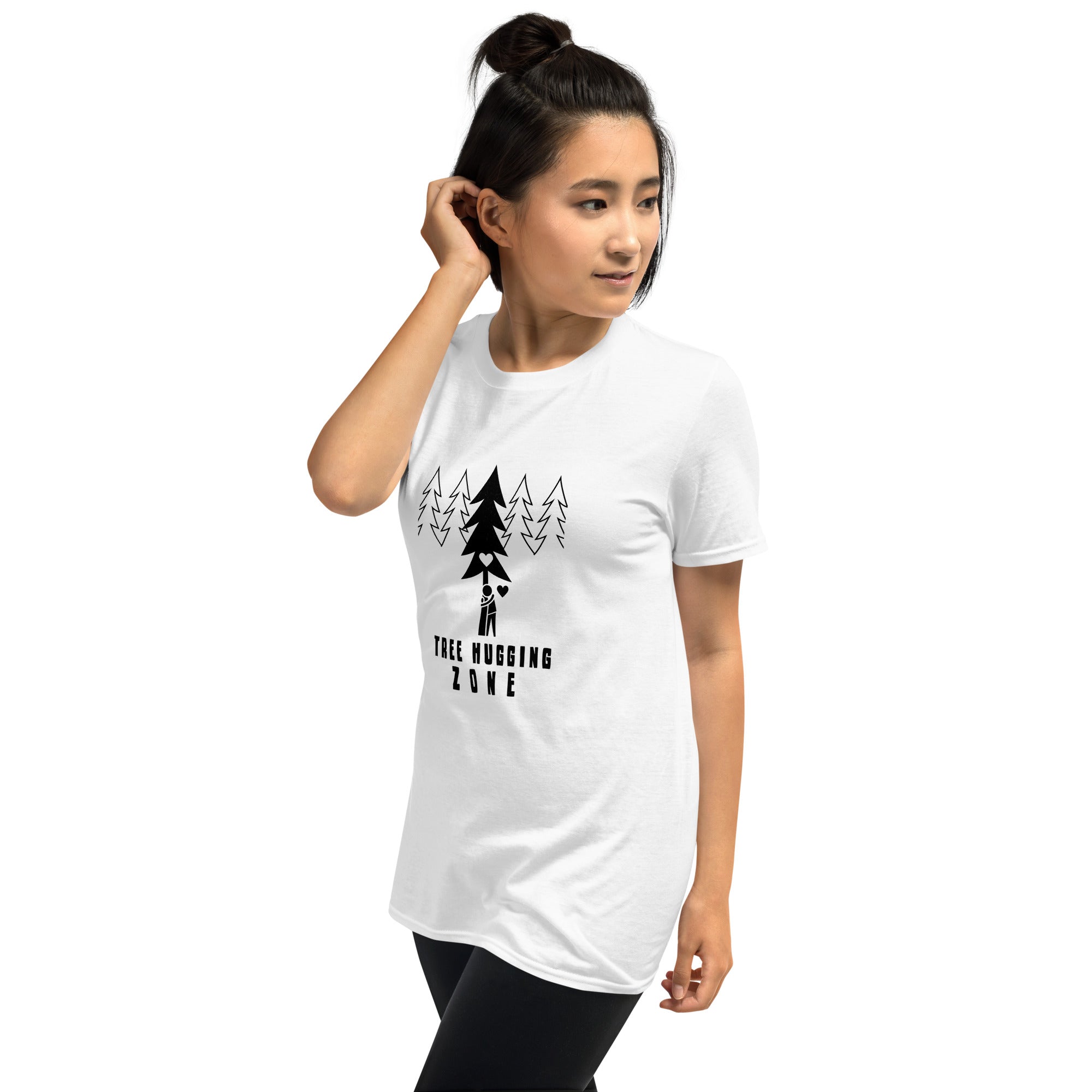 Softstyle Cotton T-Shirt Tree hugging zone black