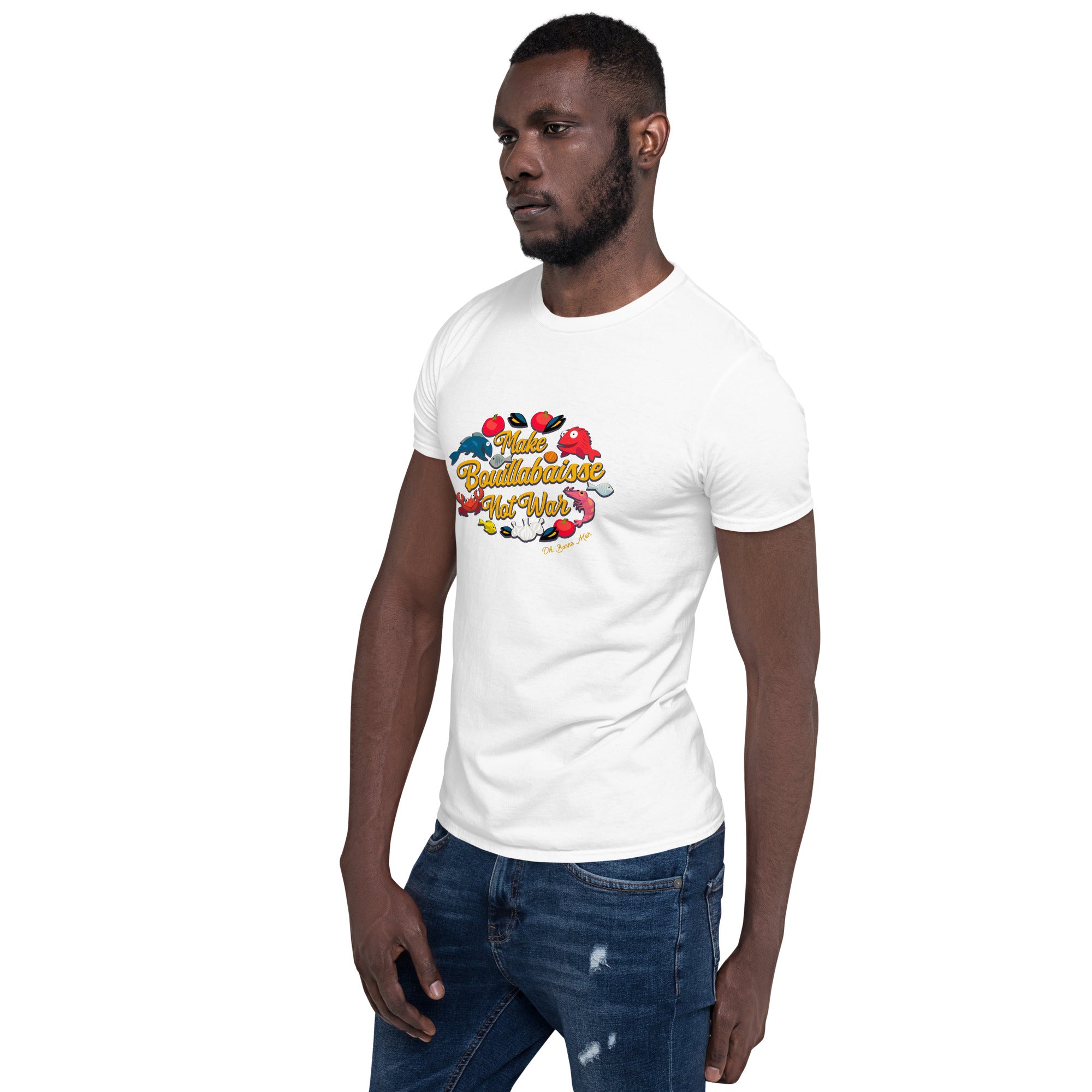 T-shirt softstyle en coton Make Bouillabaisse Not War Oh Bonne Mer