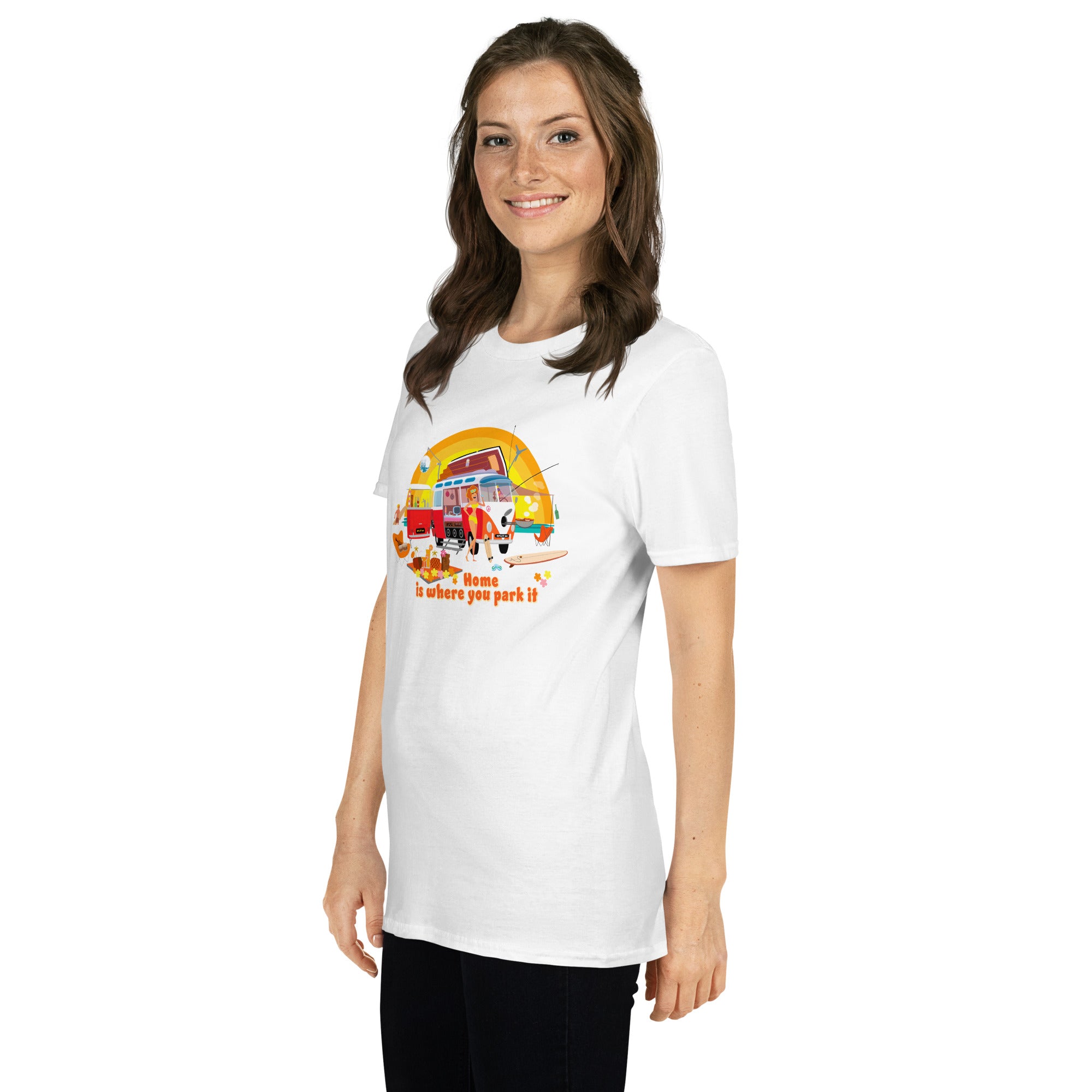 T-shirt softstyle en coton Ultra Combi: Home is where you park it