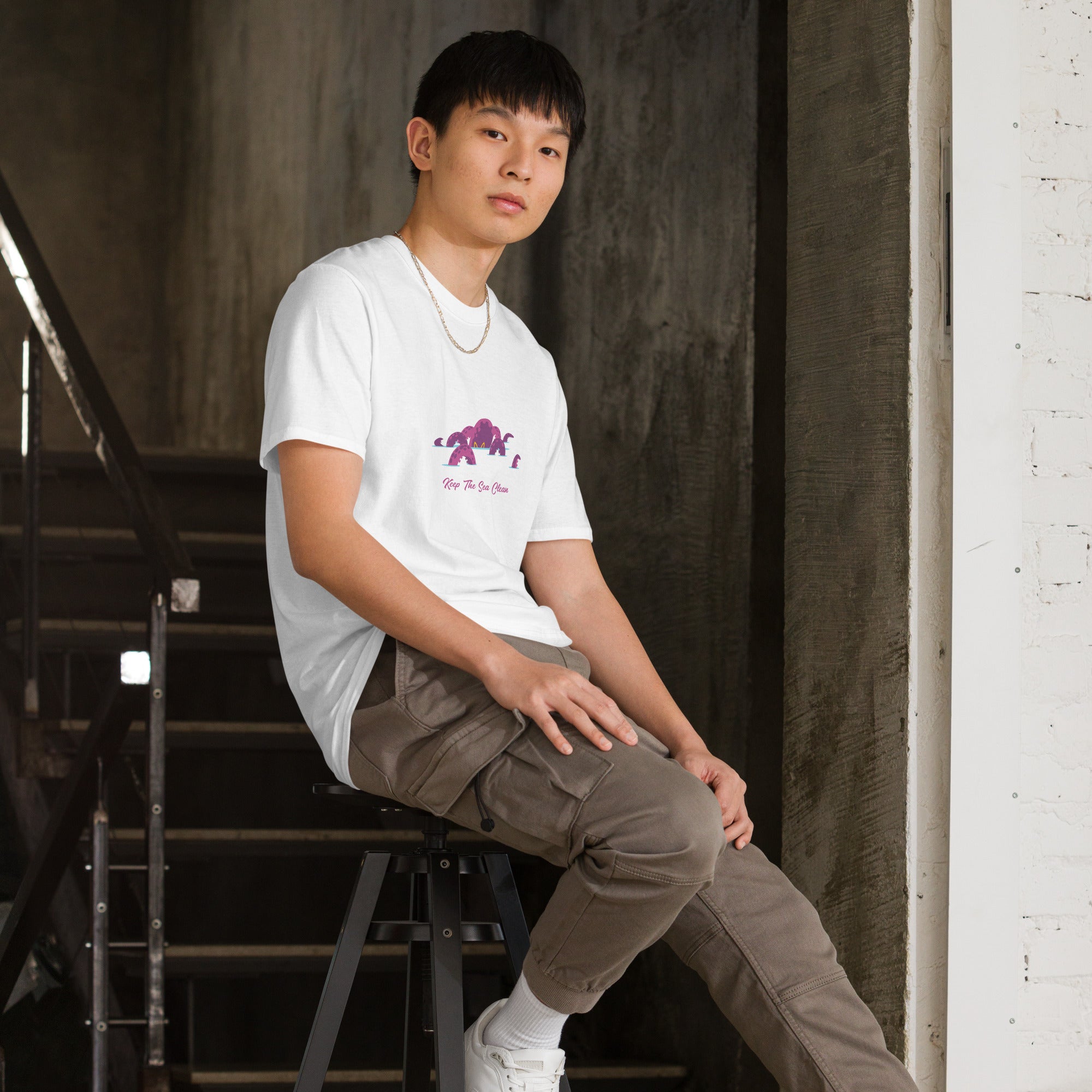 Softstyle Cotton T-Shirt Octopus Purple