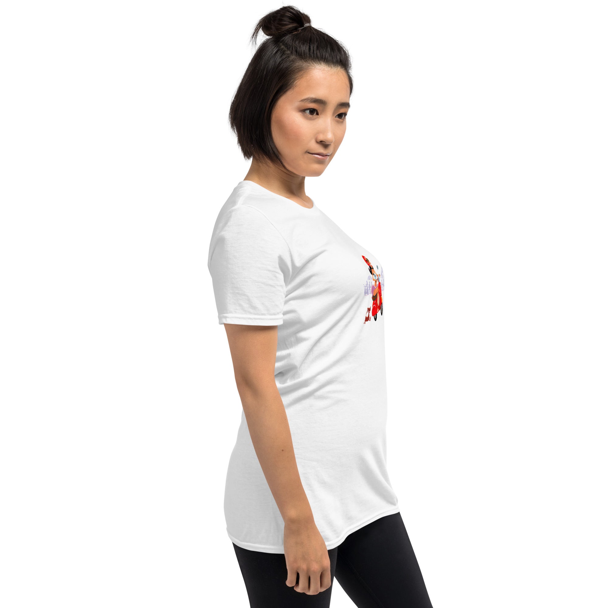 T-shirt softstyle en coton Vespa Girl in St Tropez