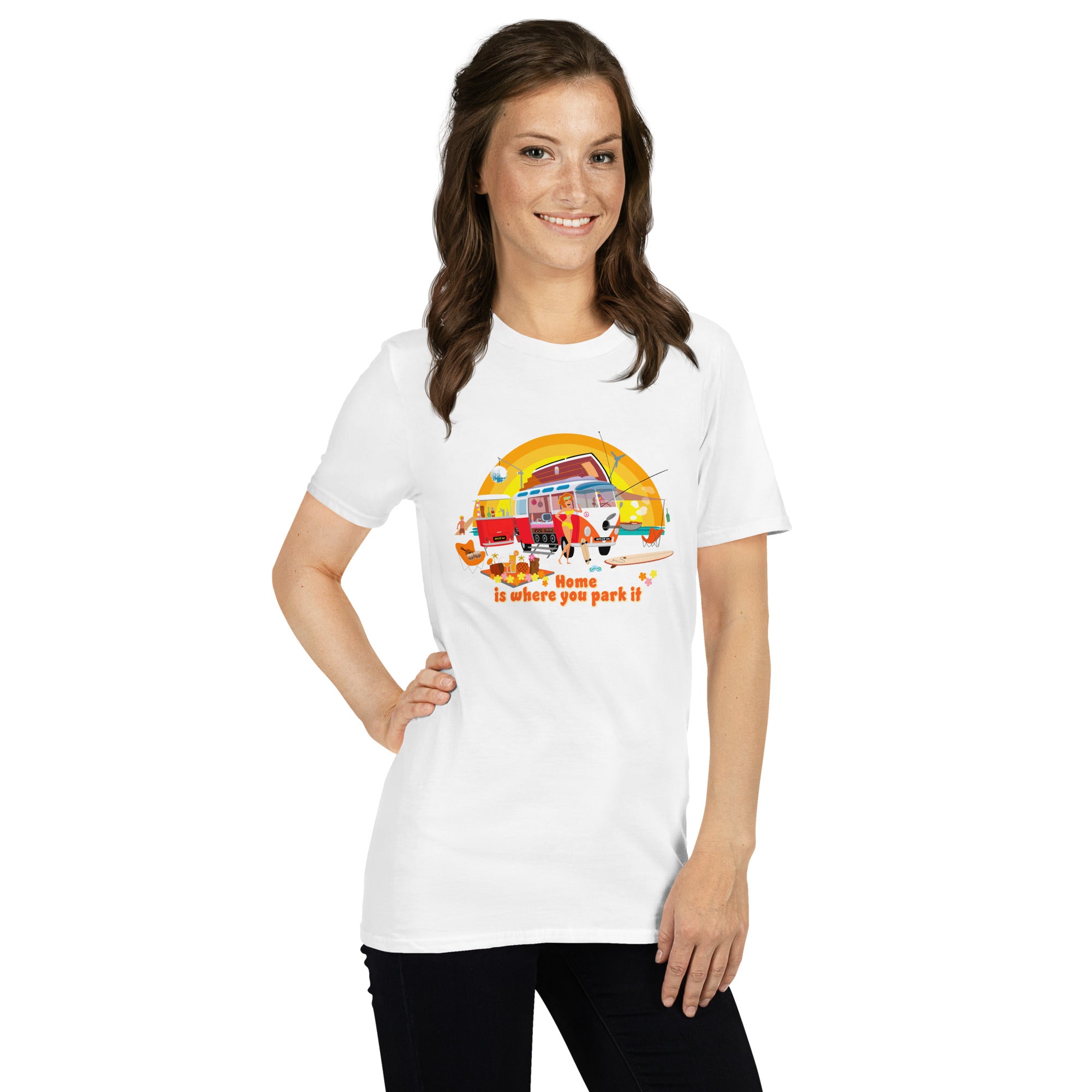 T-shirt softstyle en coton Ultra Combi: Home is where you park it