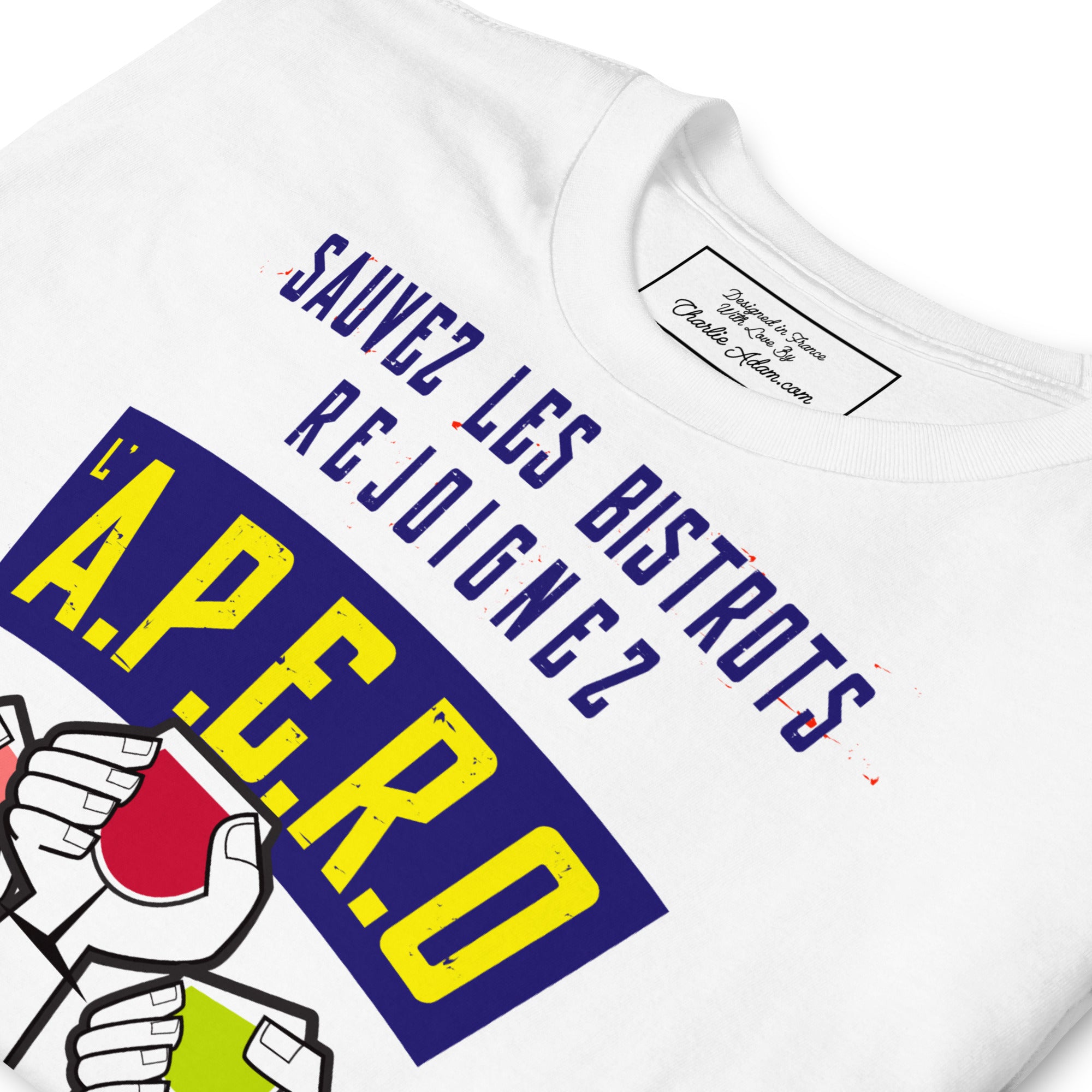 Softstyle Cotton T-Shirt Sauvez les Bistrots, rejoignez l'Apéro on light colors