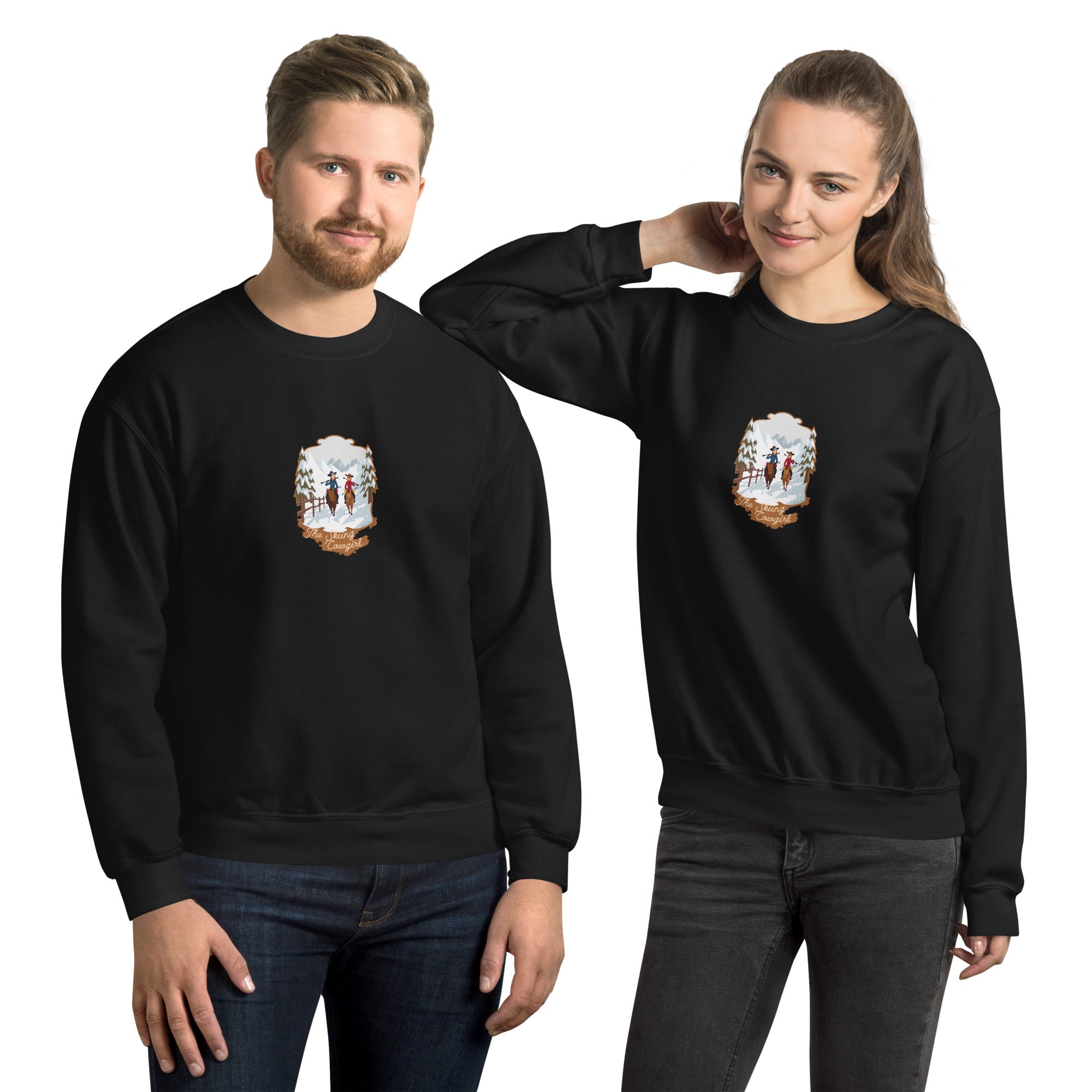 Unisex Sweatshirt The Skiing Cowgirl