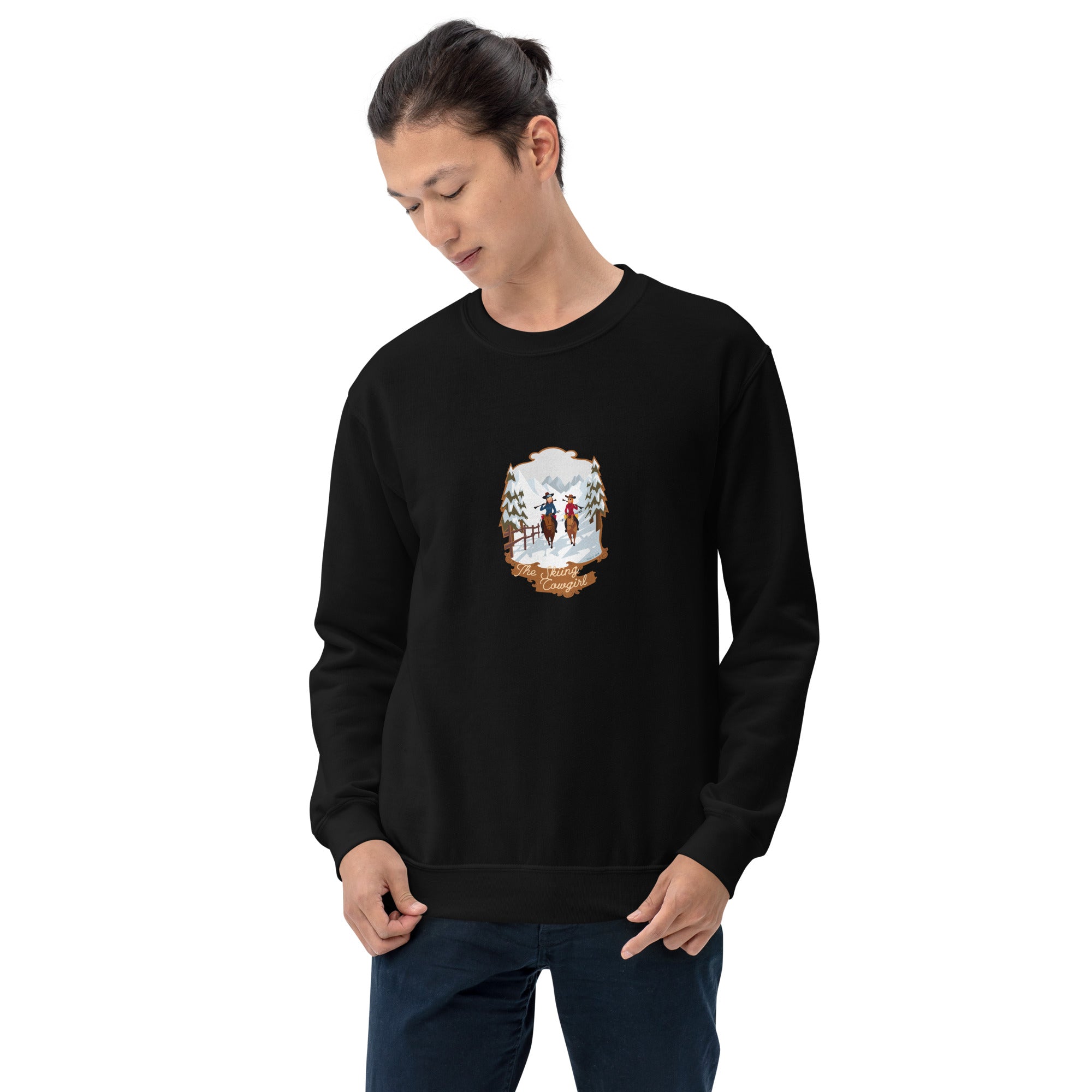 Unisex Sweatshirt The Skiing Cowgirl