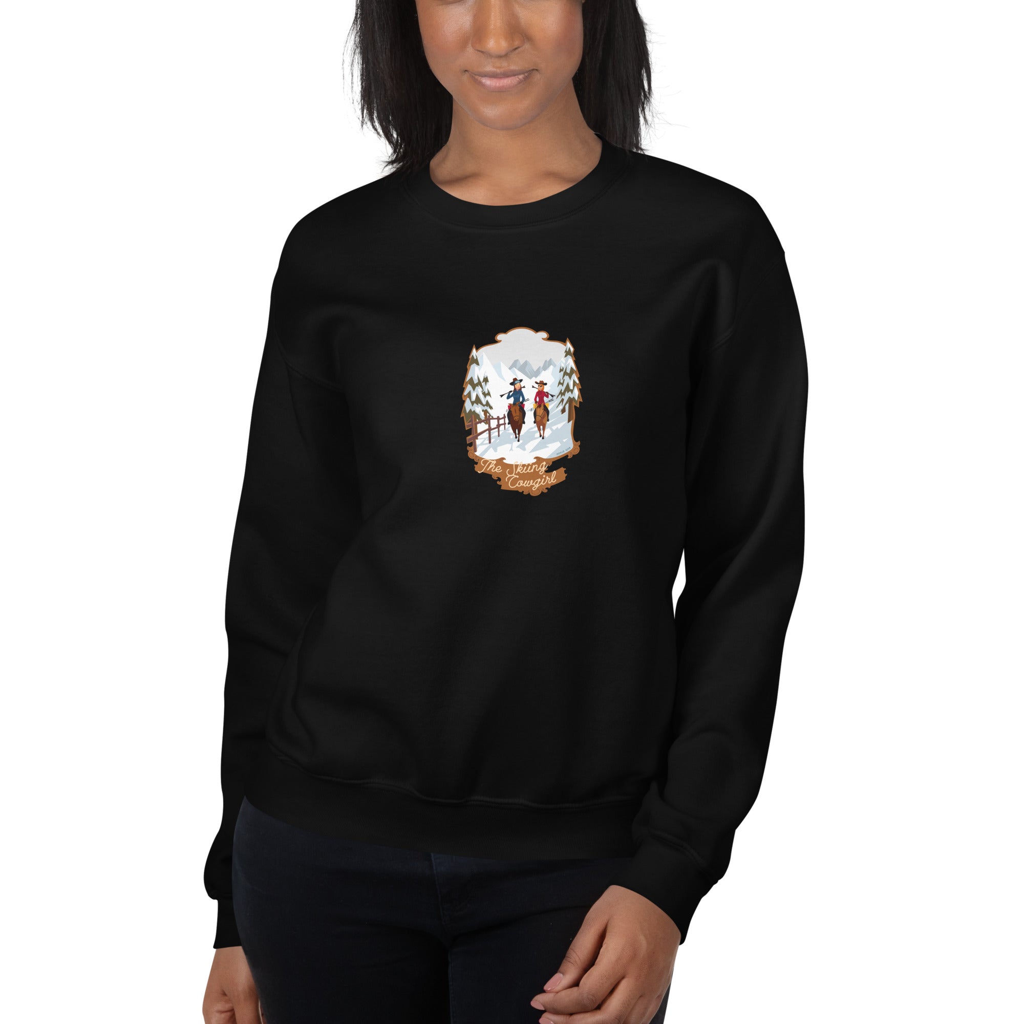 Unisex Sweatshirt The Skiing Cowgirl