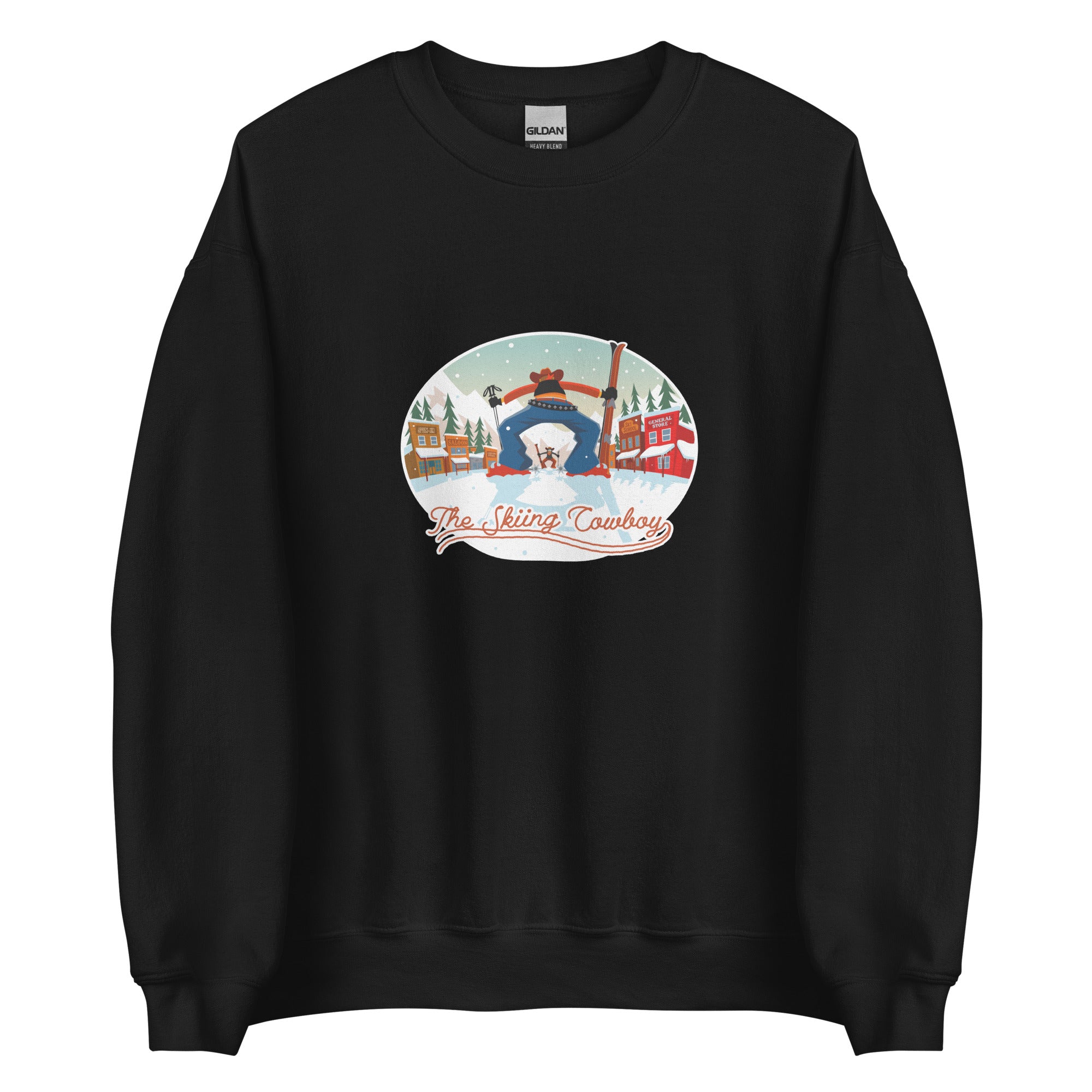 Unisex Sweatshirt Ski Fight at OK Corral on dark colors (front & back)