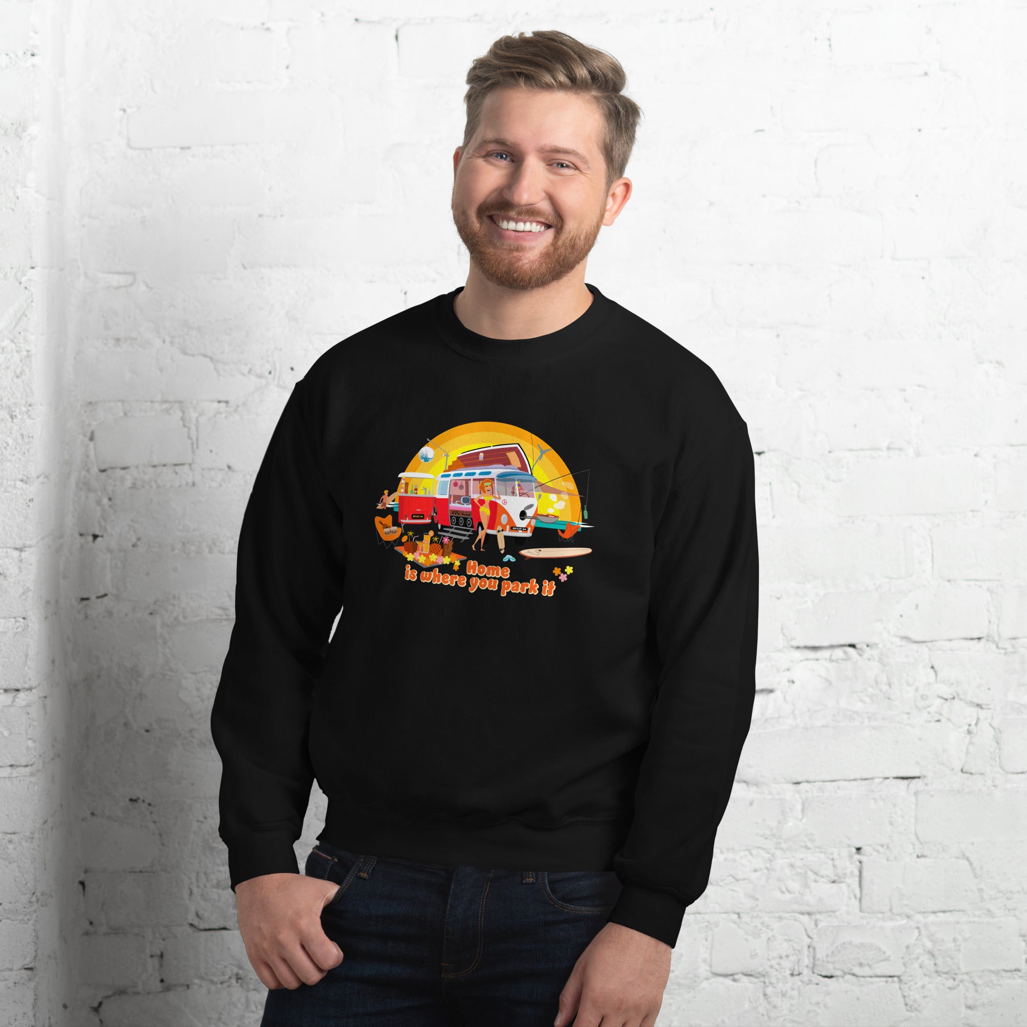 Unisex Sweatshirt Ultra Combi Home is where you park it on dark colors