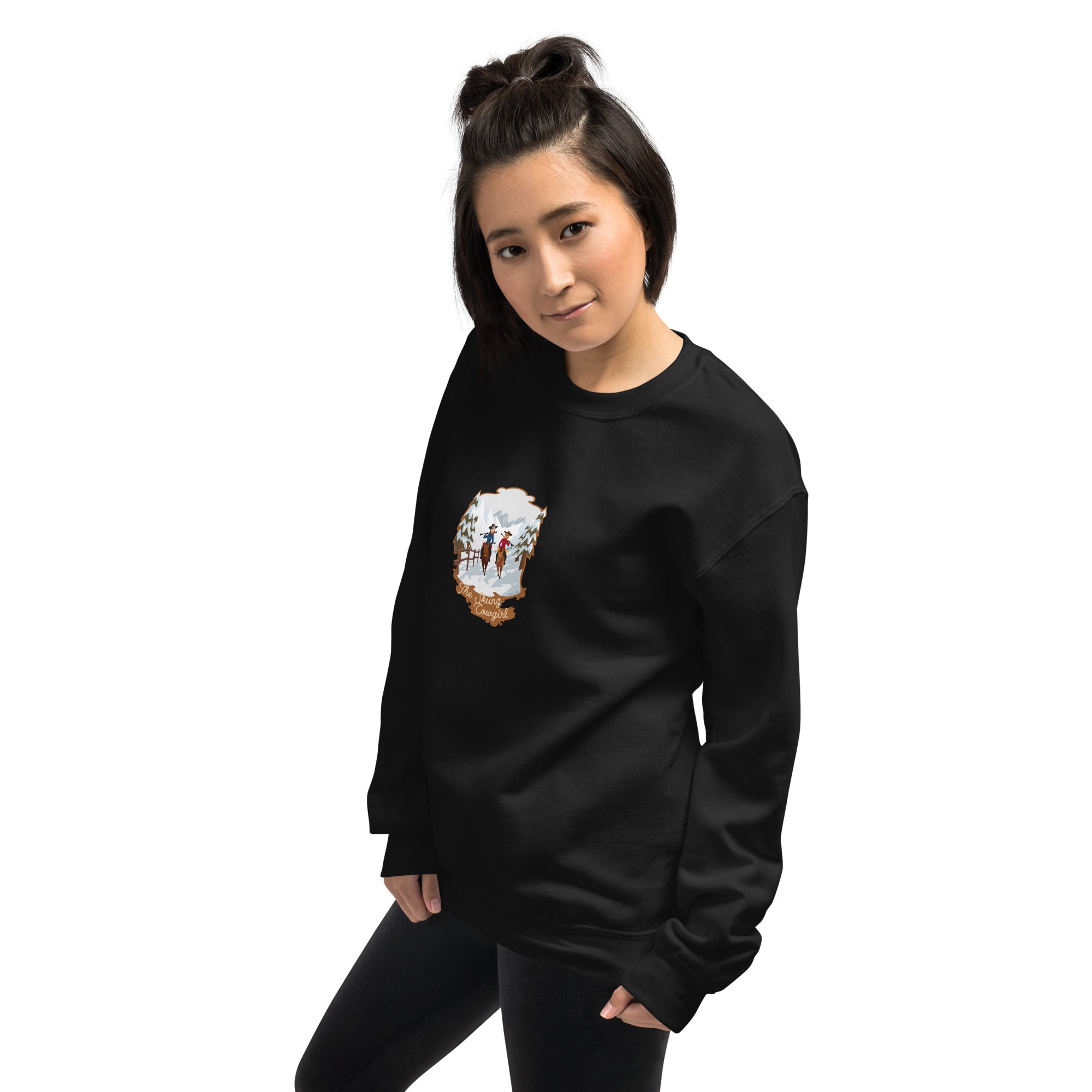 Unisex Sweatshirt The Skiing Cowgirl