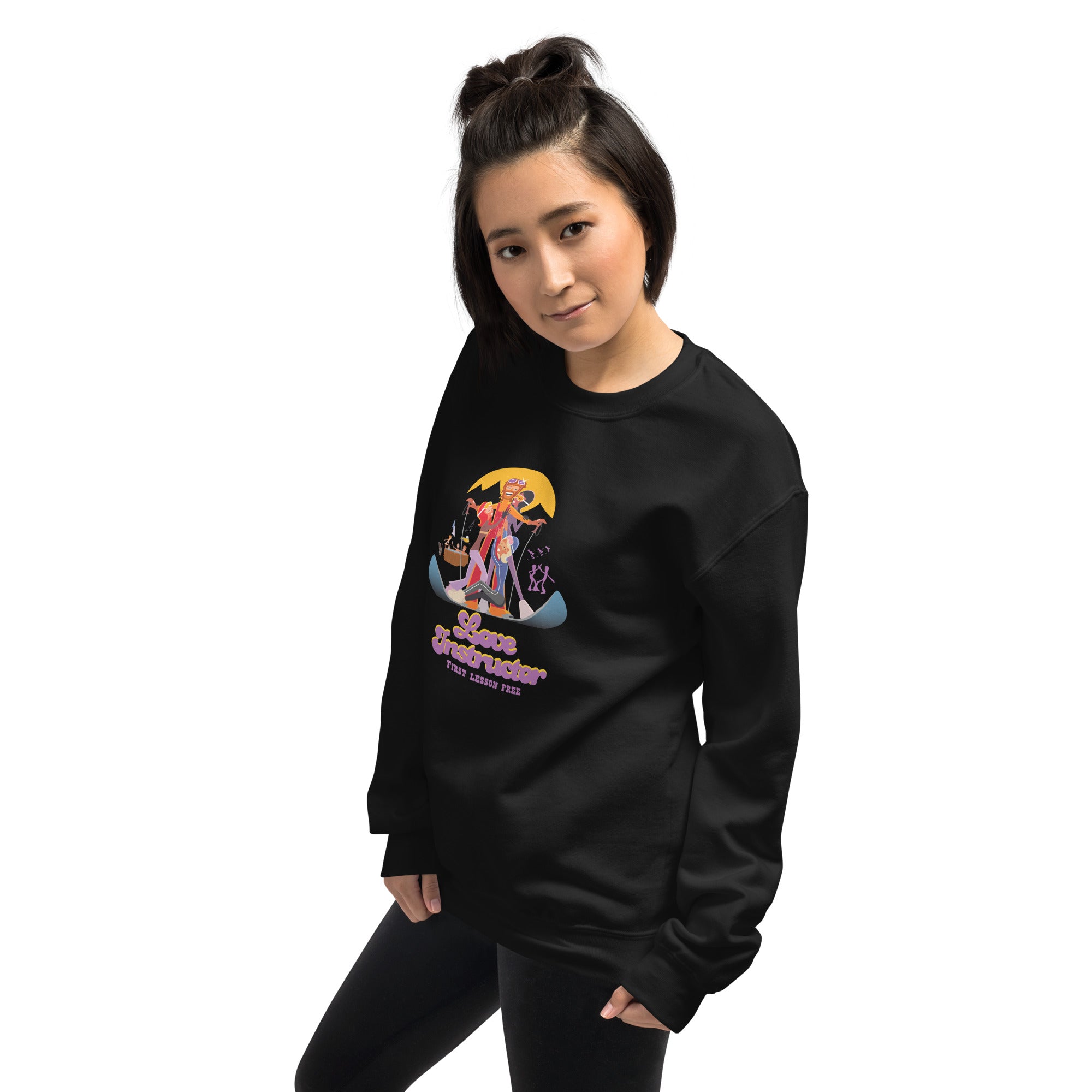 Unisex Sweatshirt Love Instructor First Lesson free on dark colors