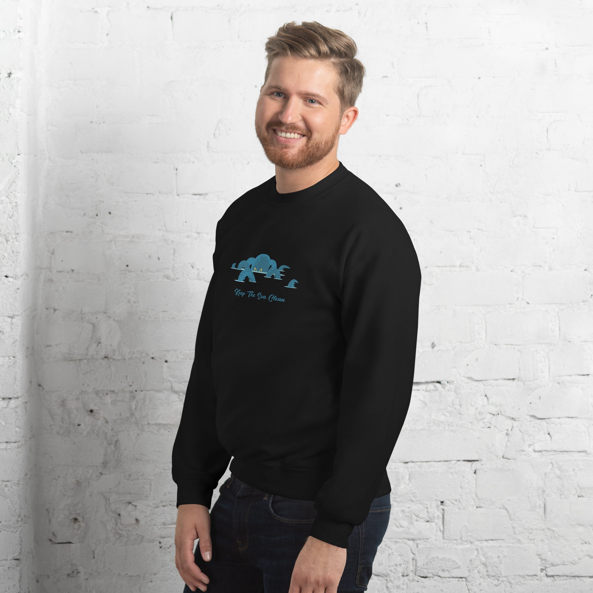 Unisex Sweatshirt Octopus Blue on dark colors