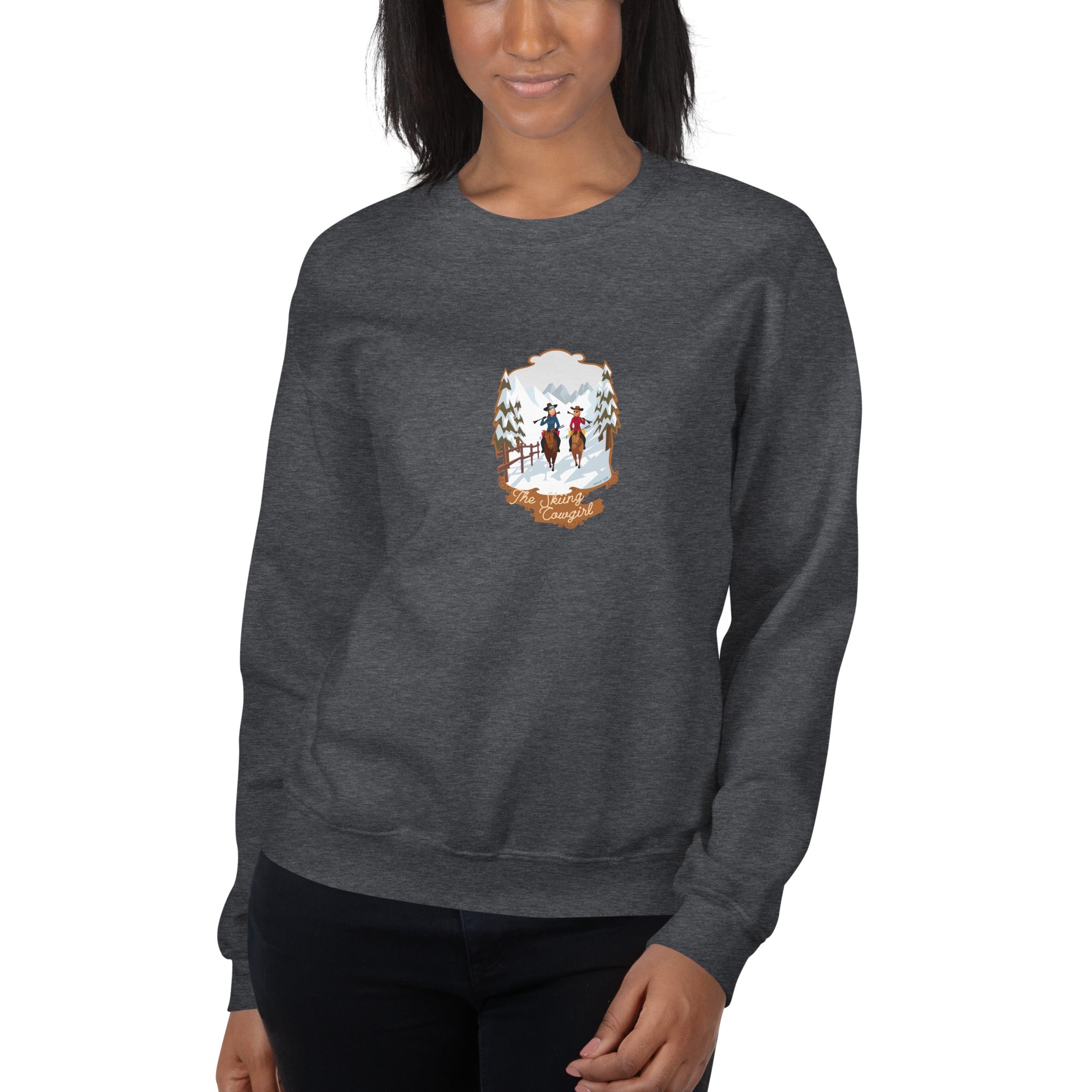 Unisex Sweatshirt The Skiing Cowgirl