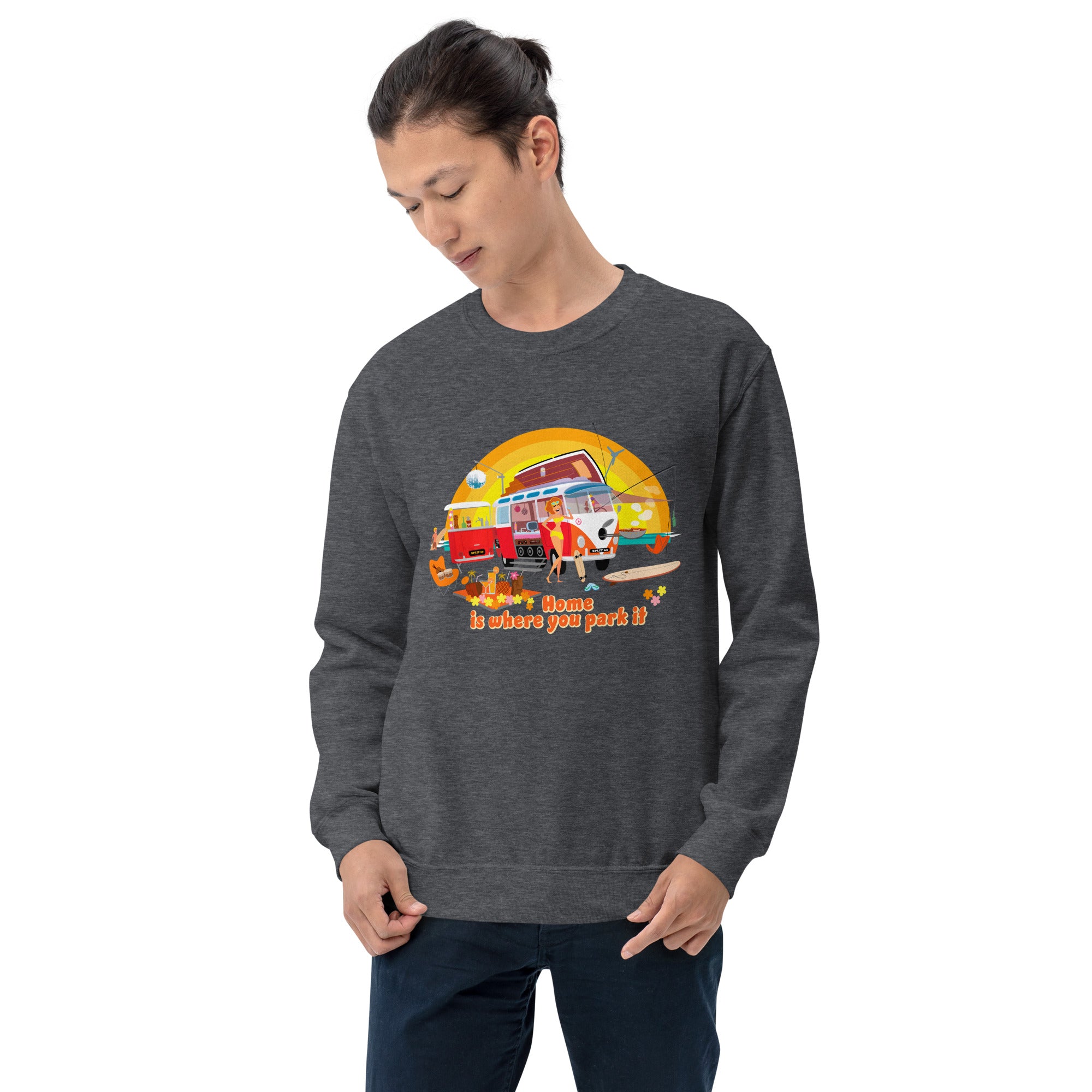 Unisex Sweatshirt Ultra Combi Home is where you park it on dark colors