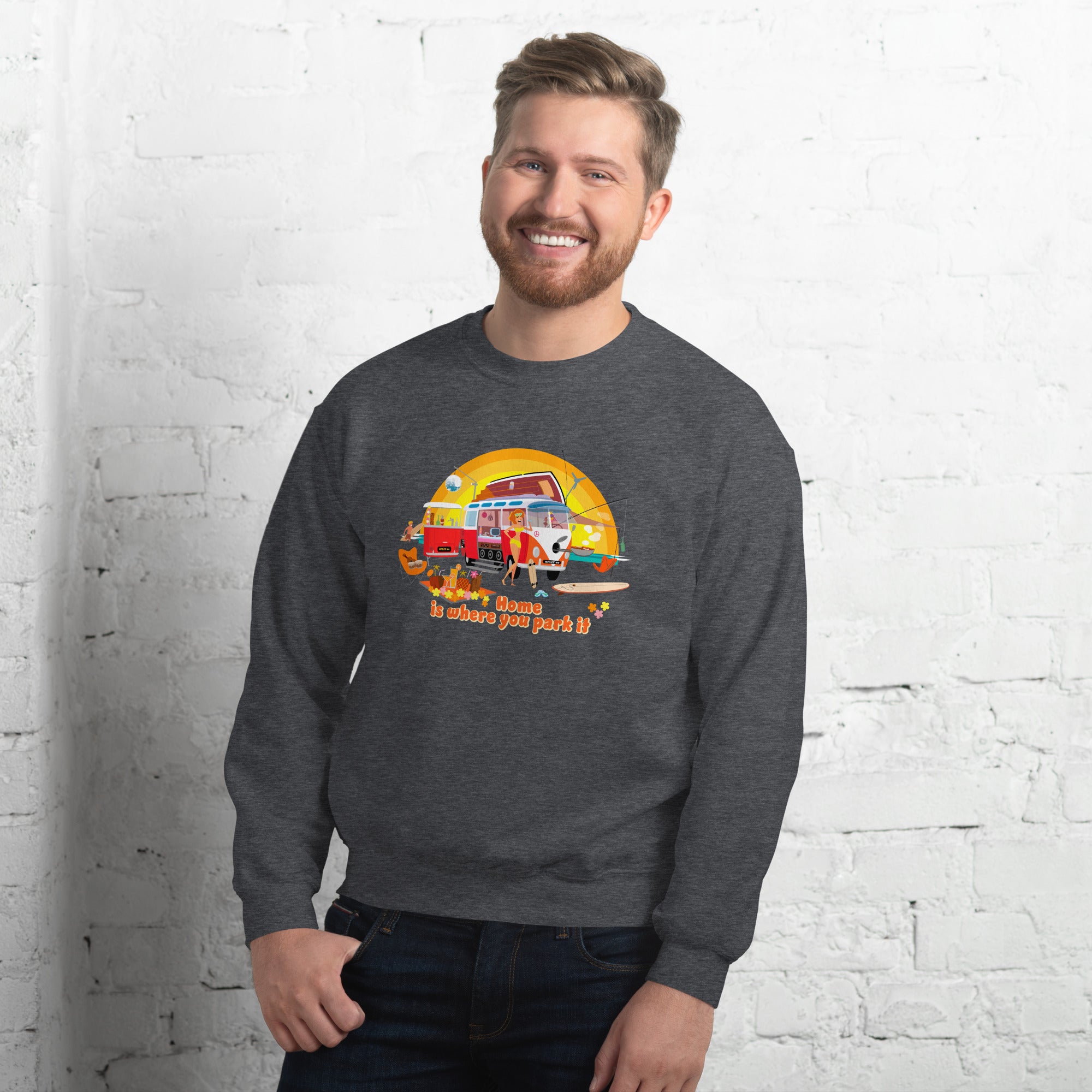 Unisex Sweatshirt Ultra Combi Home is where you park it on dark colors