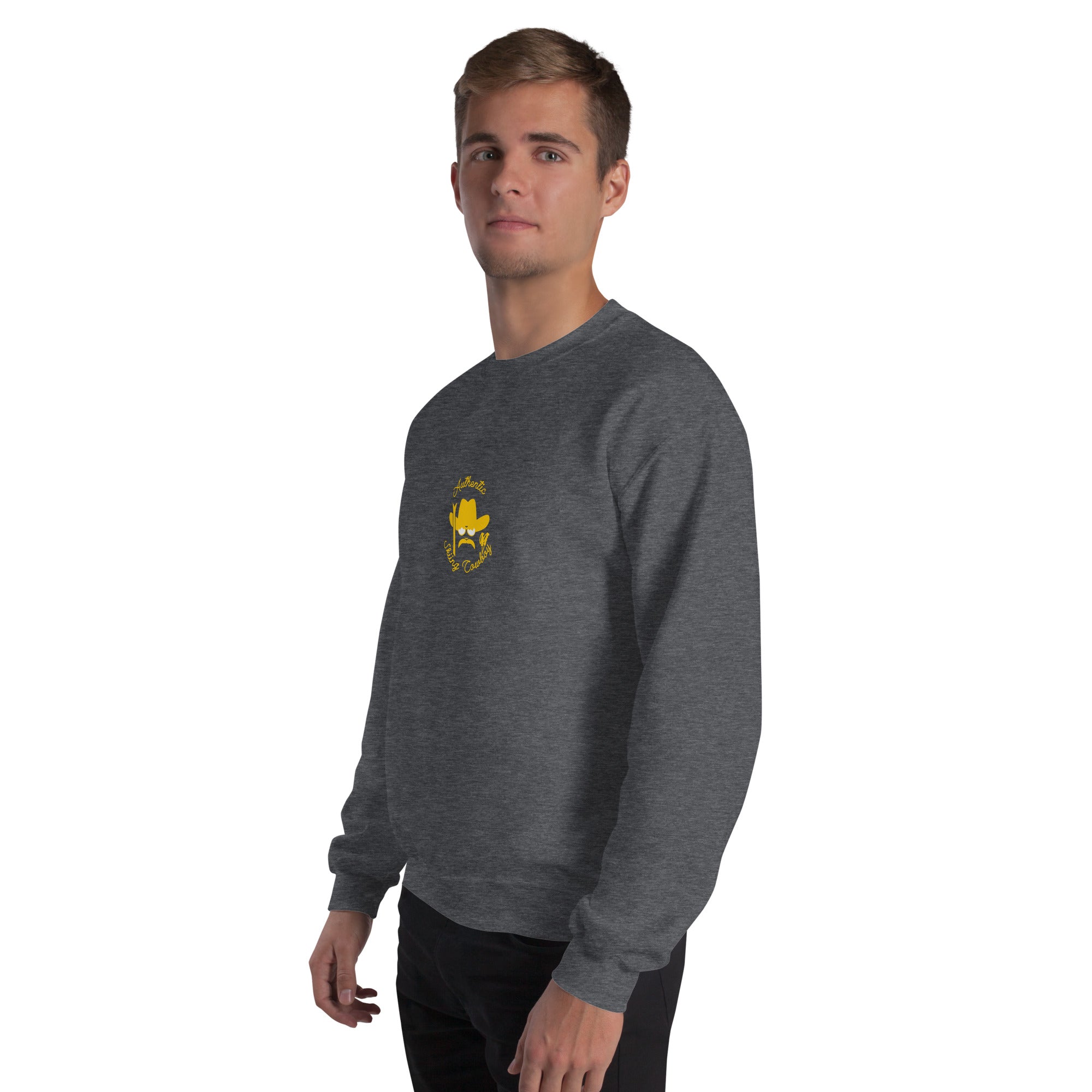 Unisex Sweatshirt Authentic Skiing Cowboy Gold