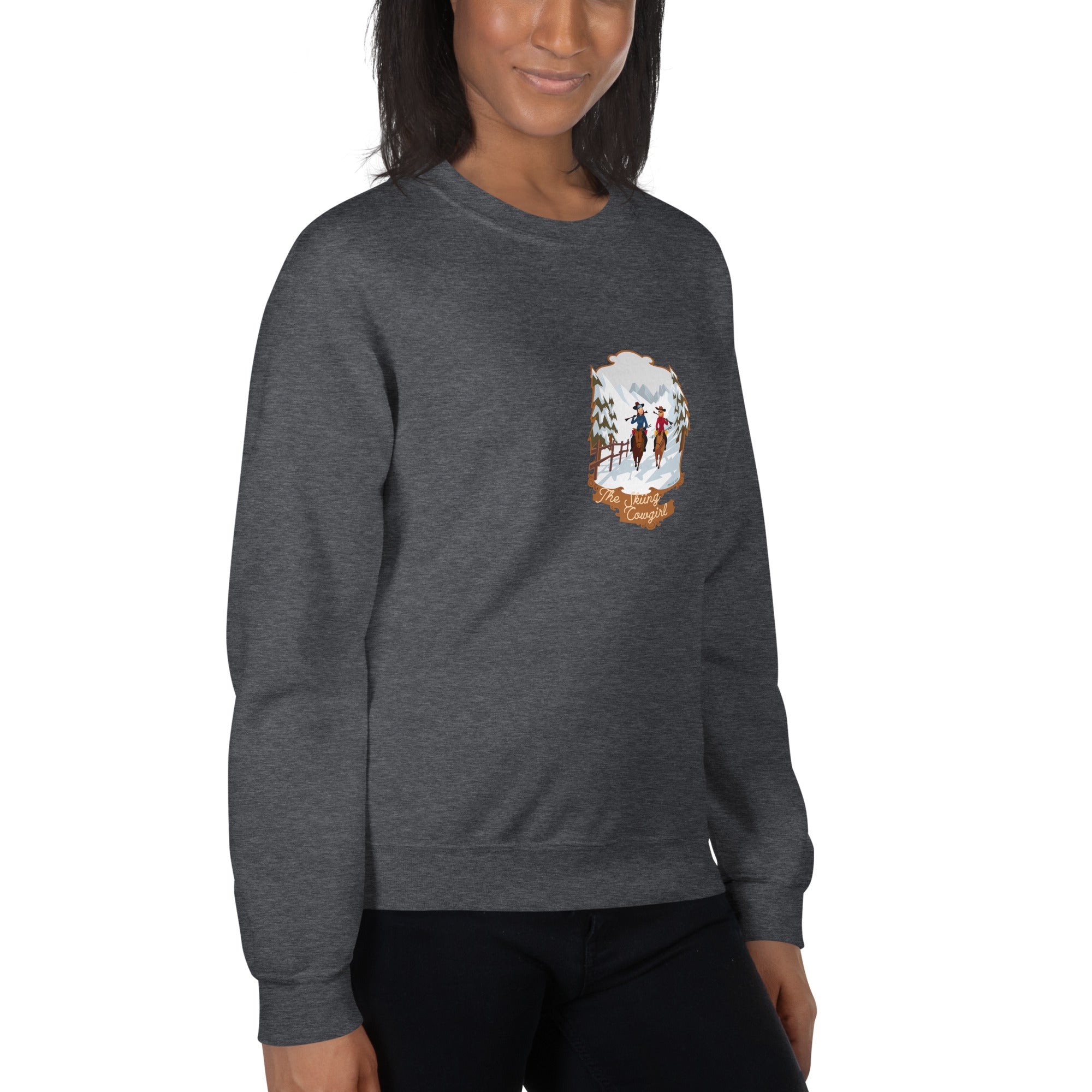 Unisex Sweatshirt The Skiing Cowgirl