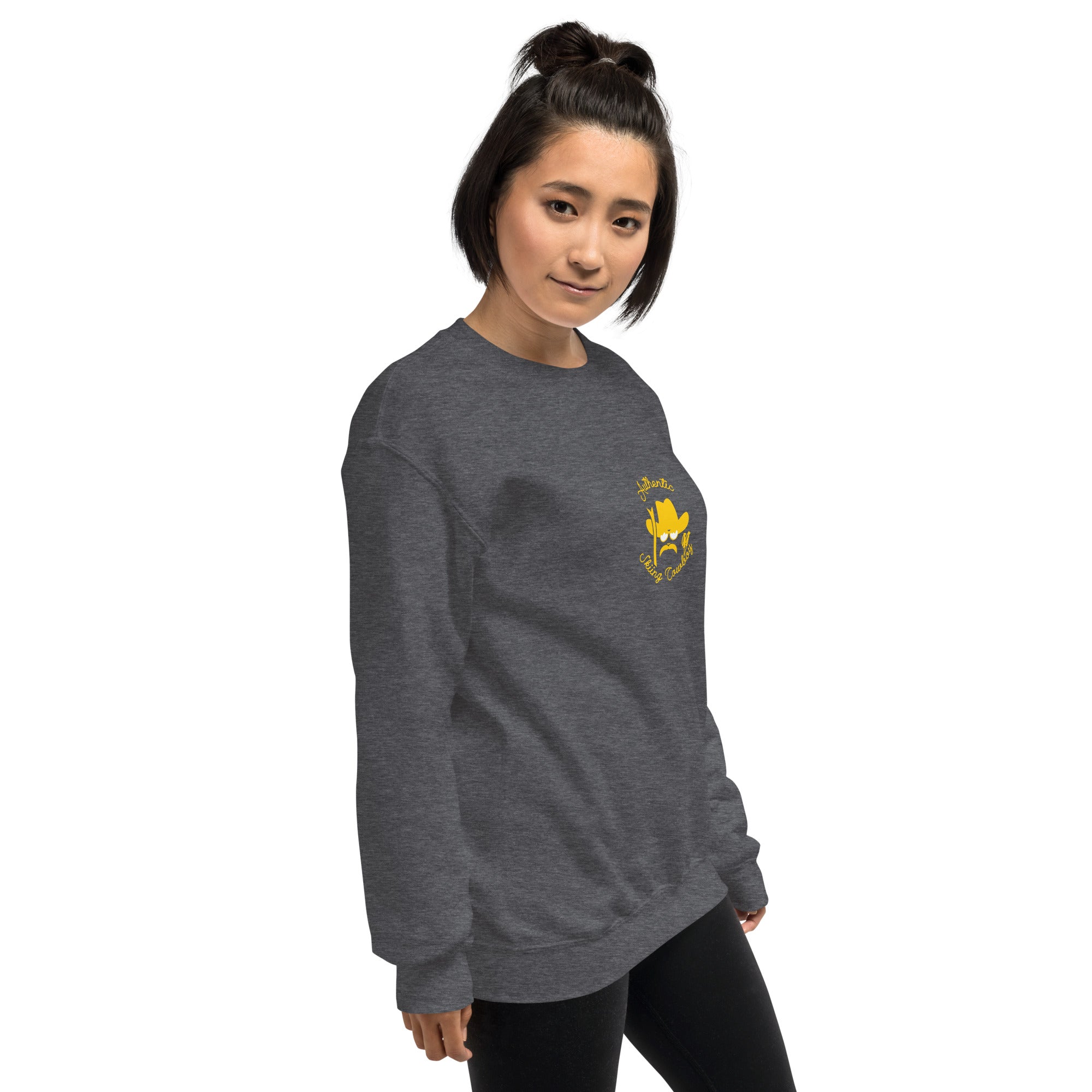 Unisex Sweatshirt Authentic Skiing Cowboy Gold