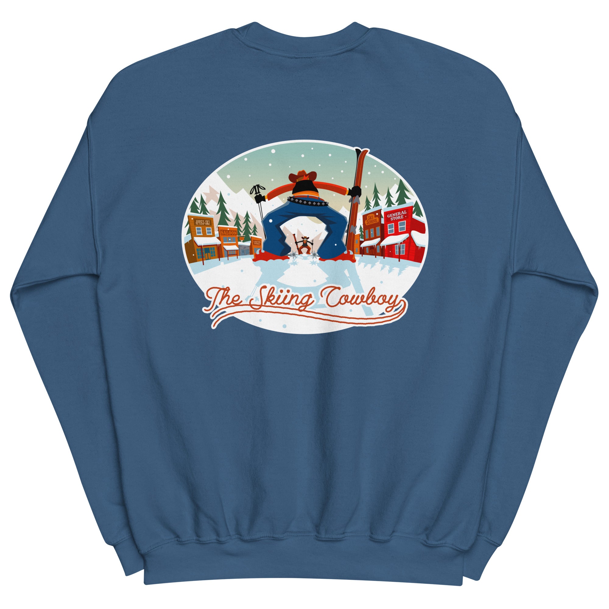 Unisex Sweatshirt Ski Fight at OK Corral on dark colors (front & back)