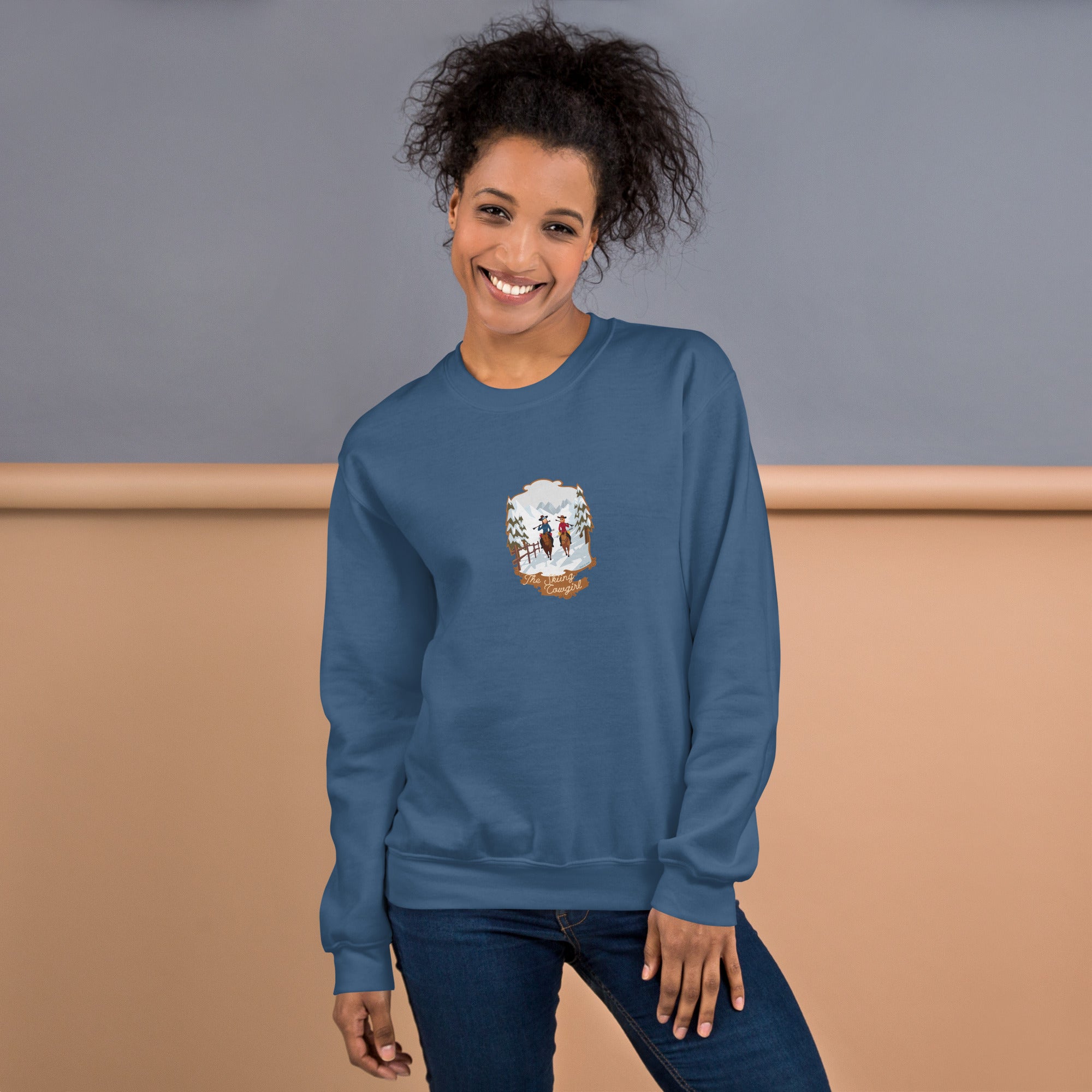 Unisex Sweatshirt The Skiing Cowgirl