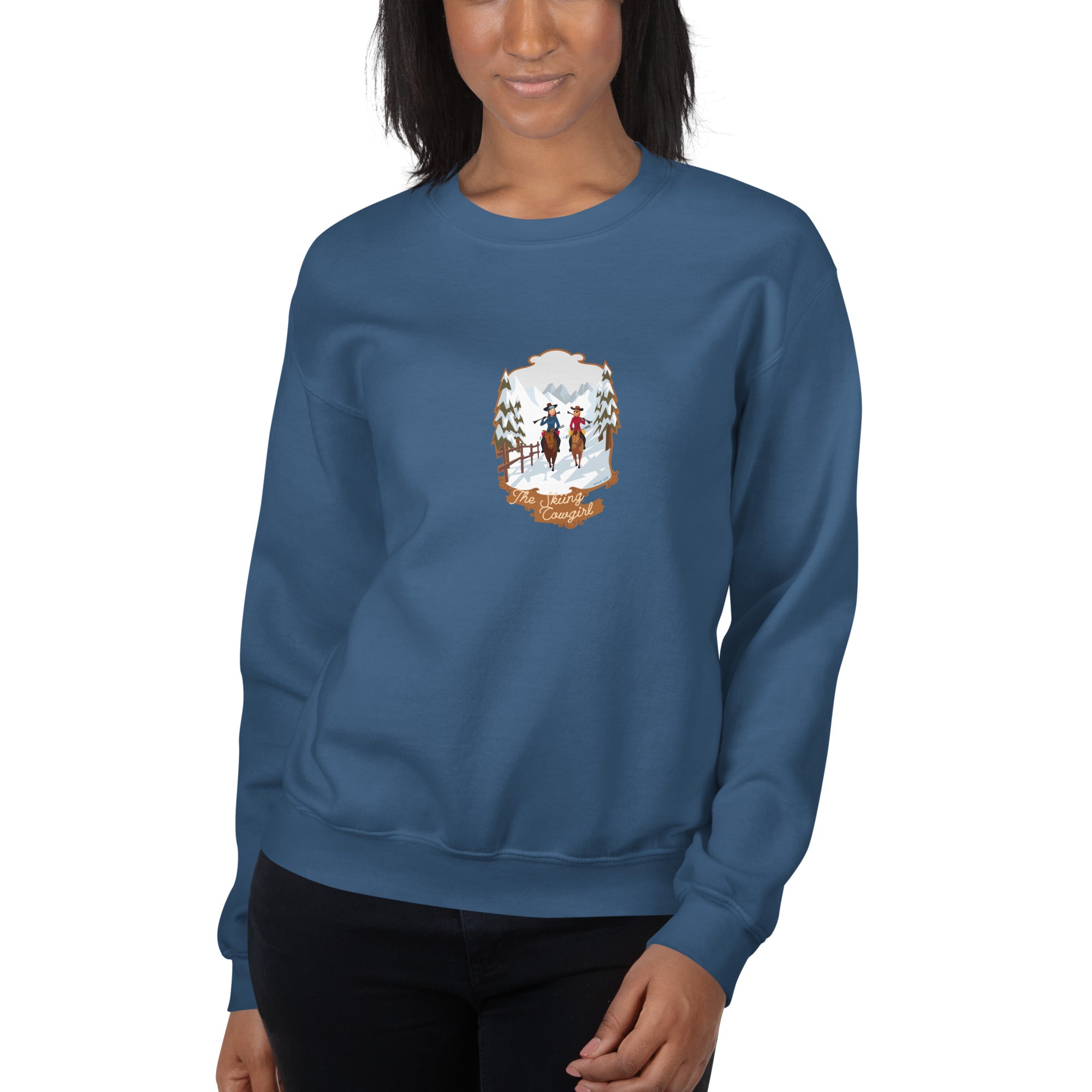 Unisex Sweatshirt The Skiing Cowgirl