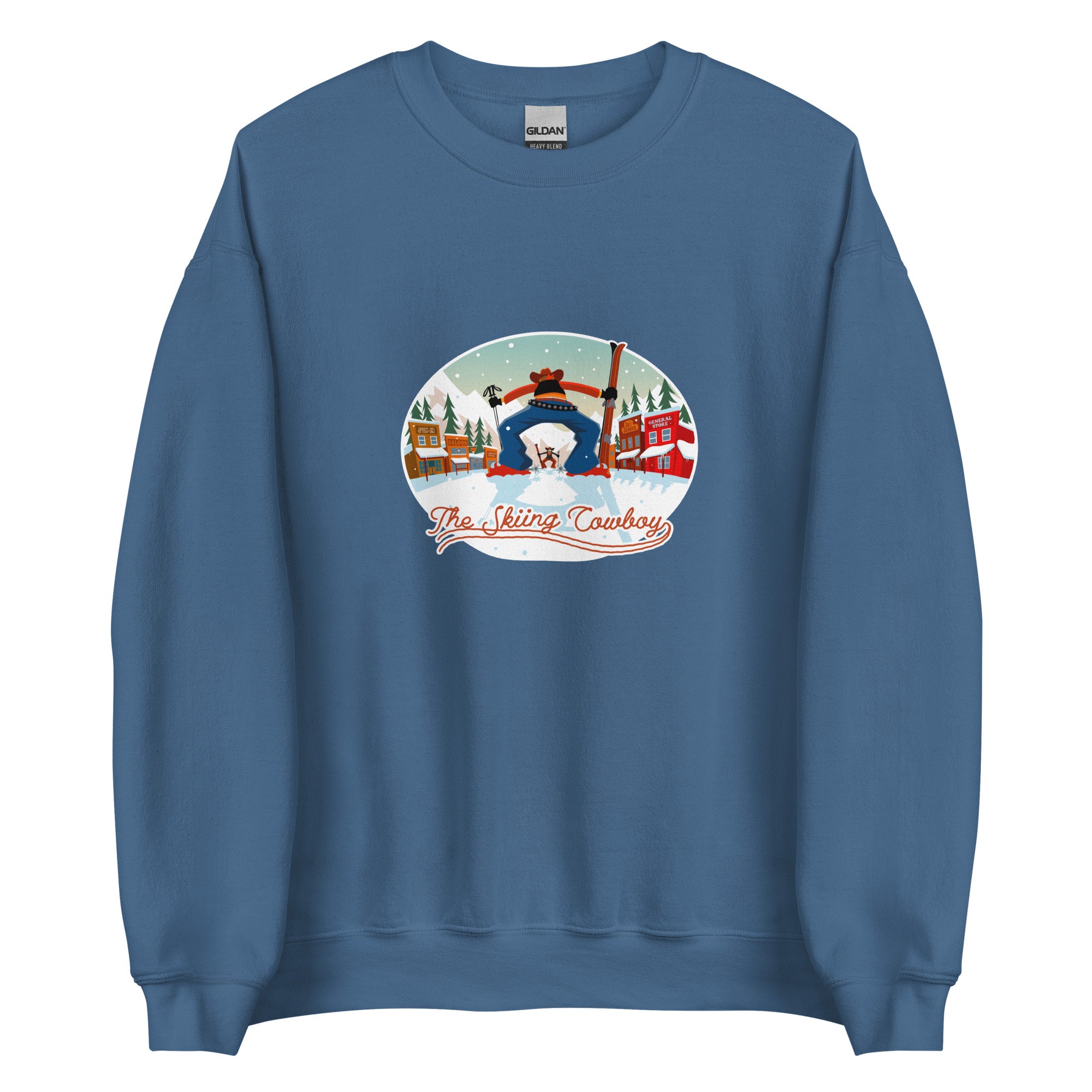 Unisex Sweatshirt Ski Fight at OK Corral on dark colors (front & back)