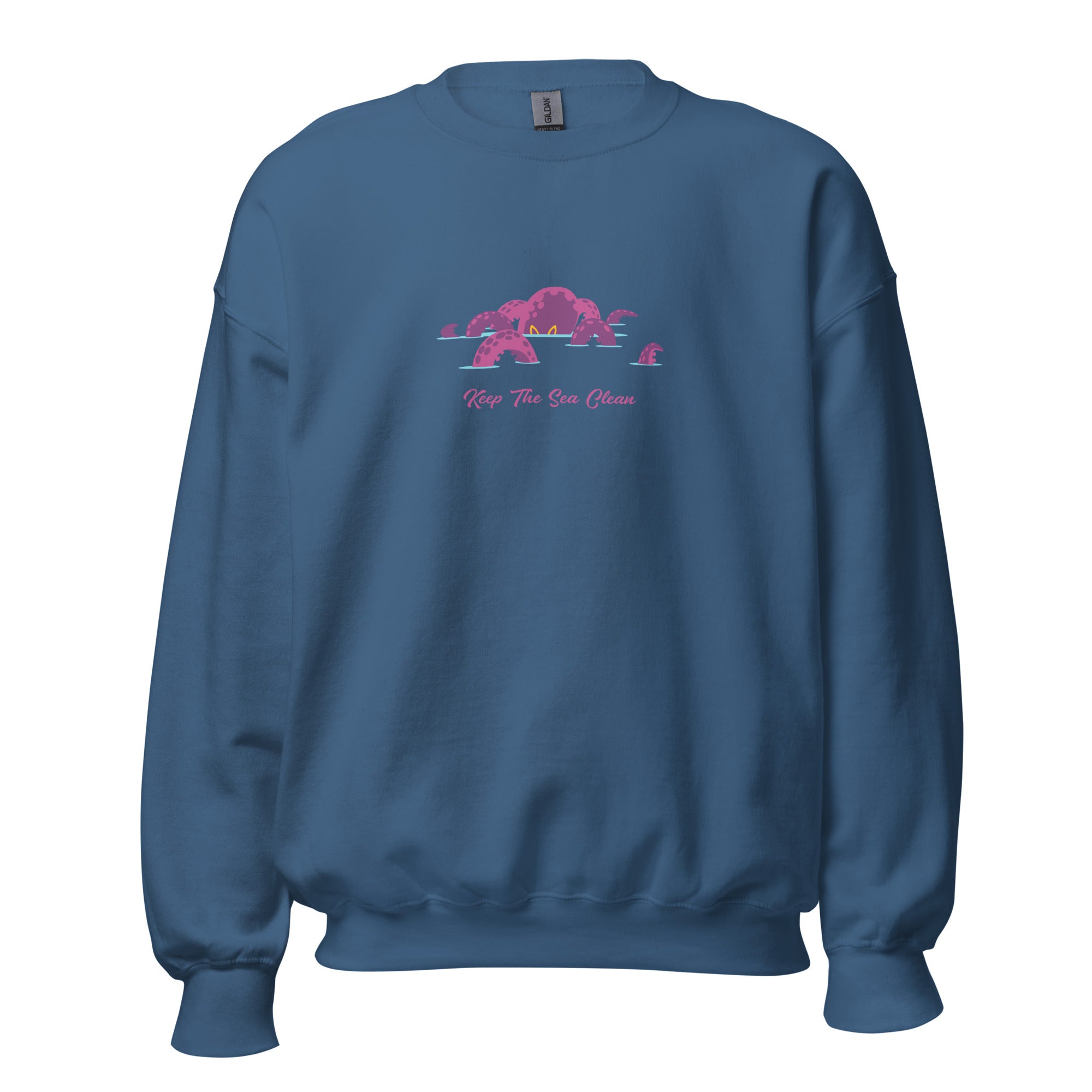 Sweat Unisexe à Col Rond Octopus Purple sur couleurs foncées