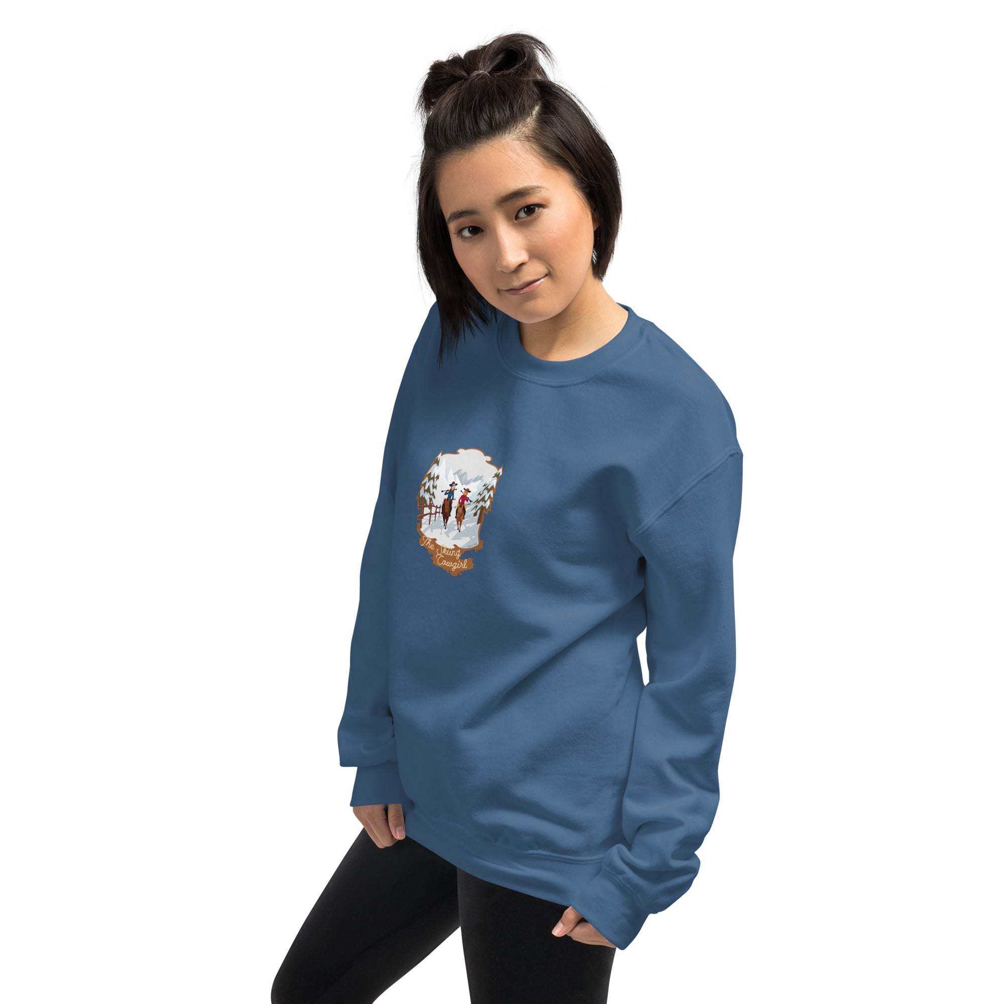 Unisex Sweatshirt The Skiing Cowgirl