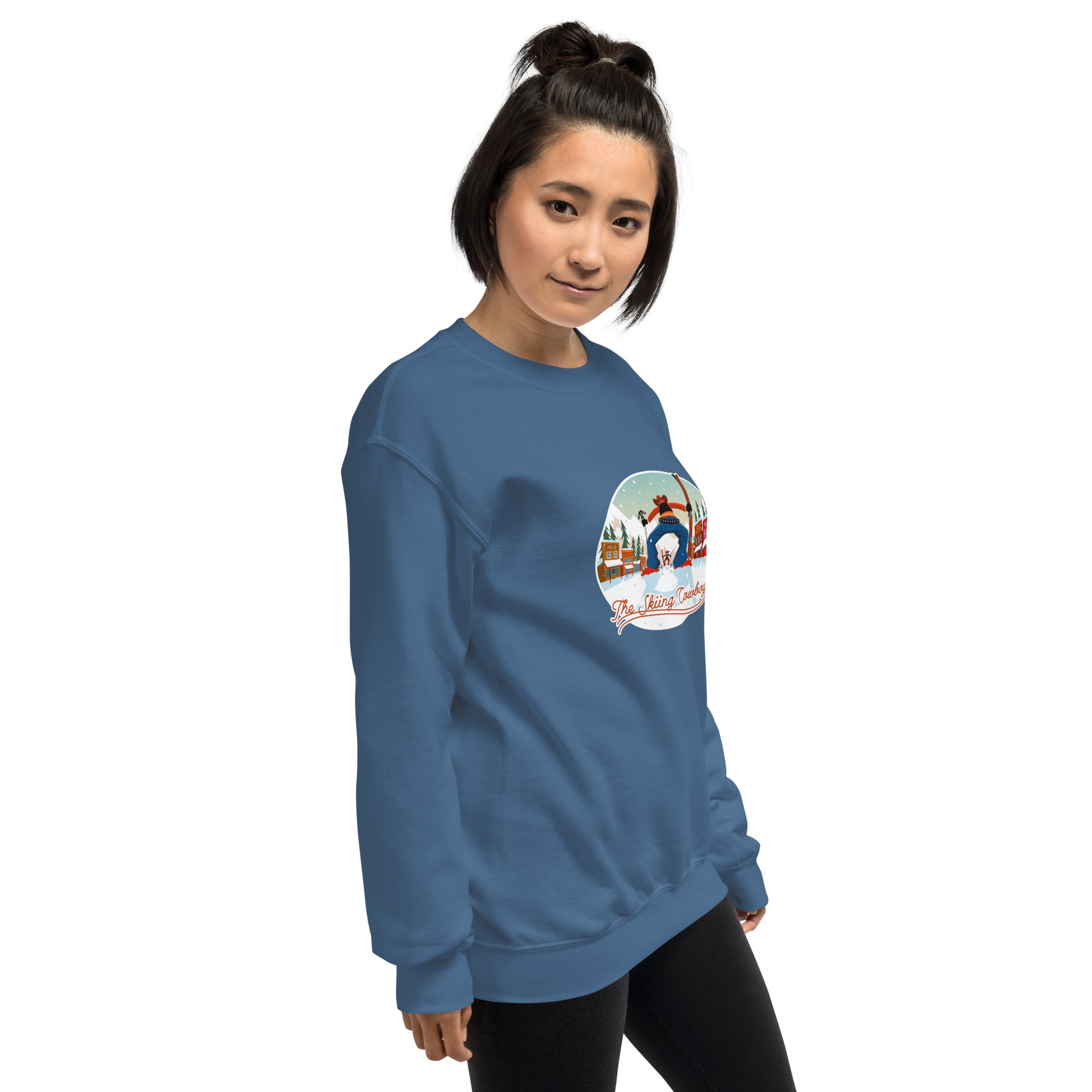 Unisex Sweatshirt Ski Fight at OK Corral on dark colors (front & back)