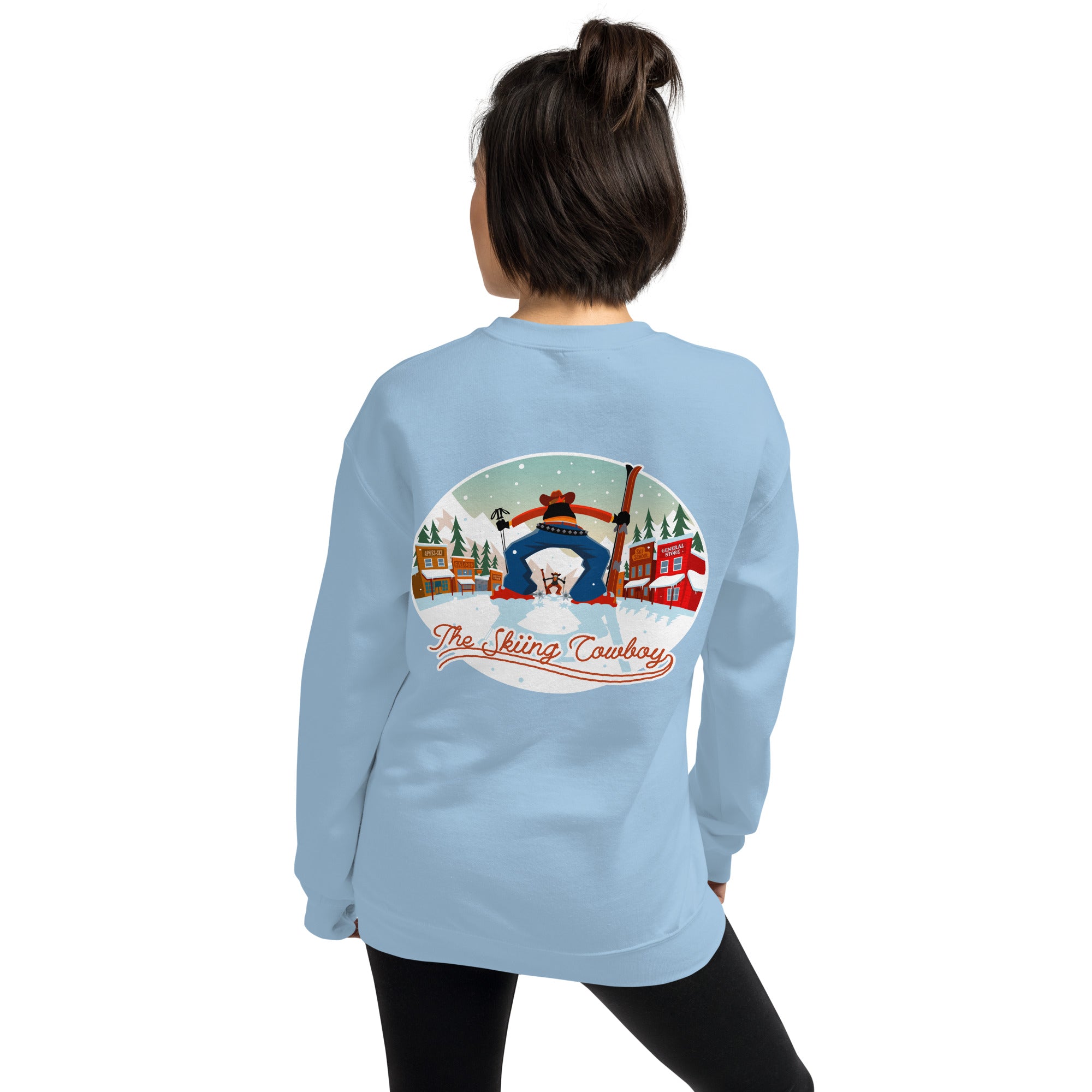 Unisex Sweatshirt Ski Fight at OK Corral on light colors (front & back)