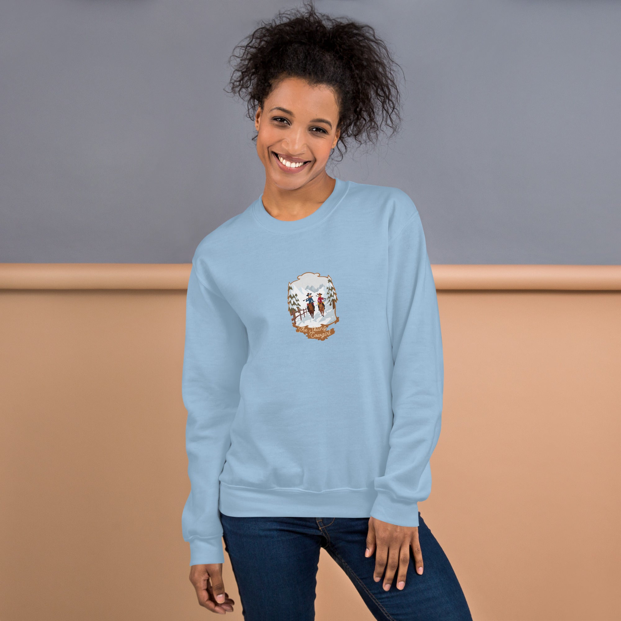 Unisex Sweatshirt The Skiing Cowgirl