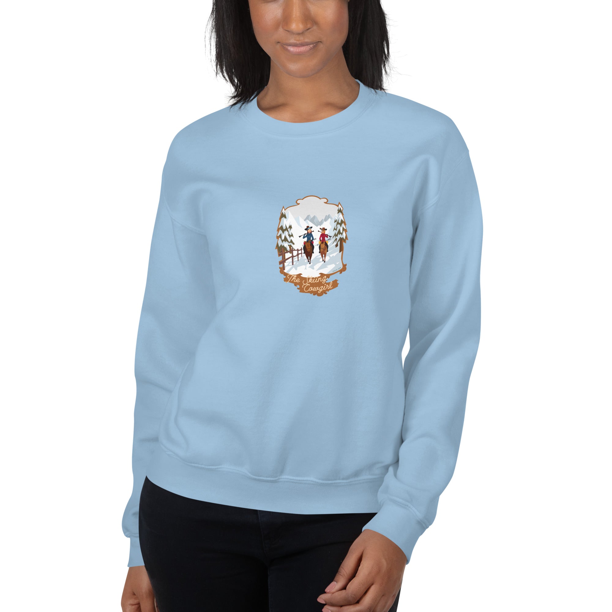 Unisex Sweatshirt The Skiing Cowgirl