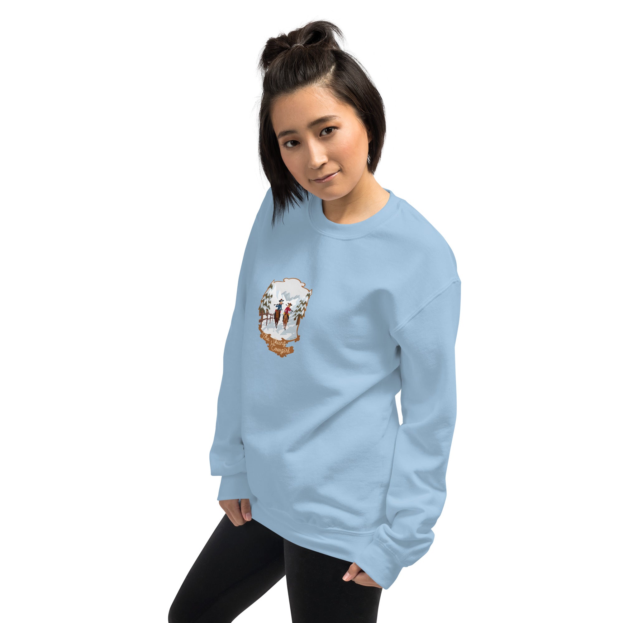 Unisex Sweatshirt The Skiing Cowgirl