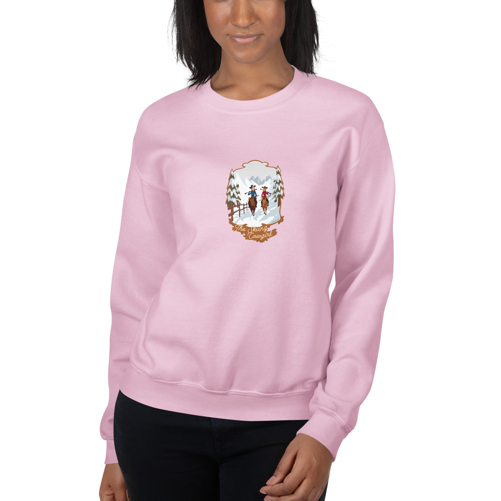 Unisex Sweatshirt The Skiing Cowgirl