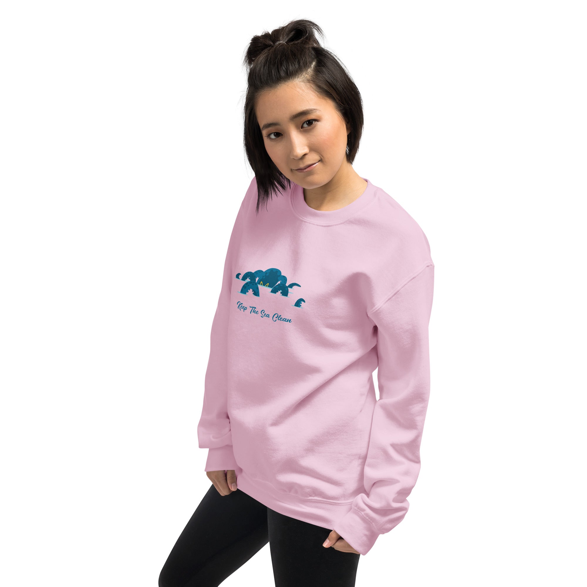 Unisex Sweatshirt Octopus Blue on light colors