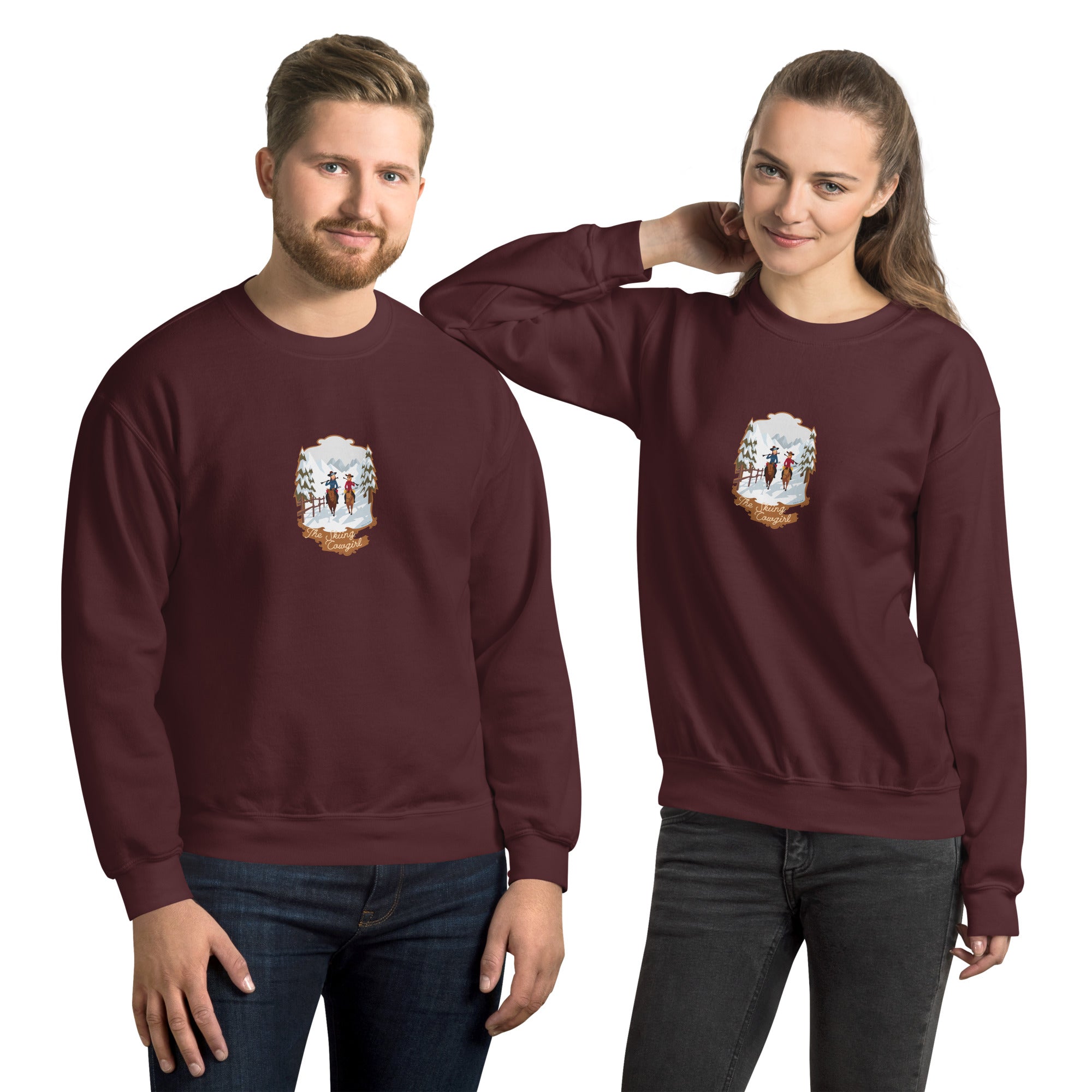 Unisex Sweatshirt The Skiing Cowgirl