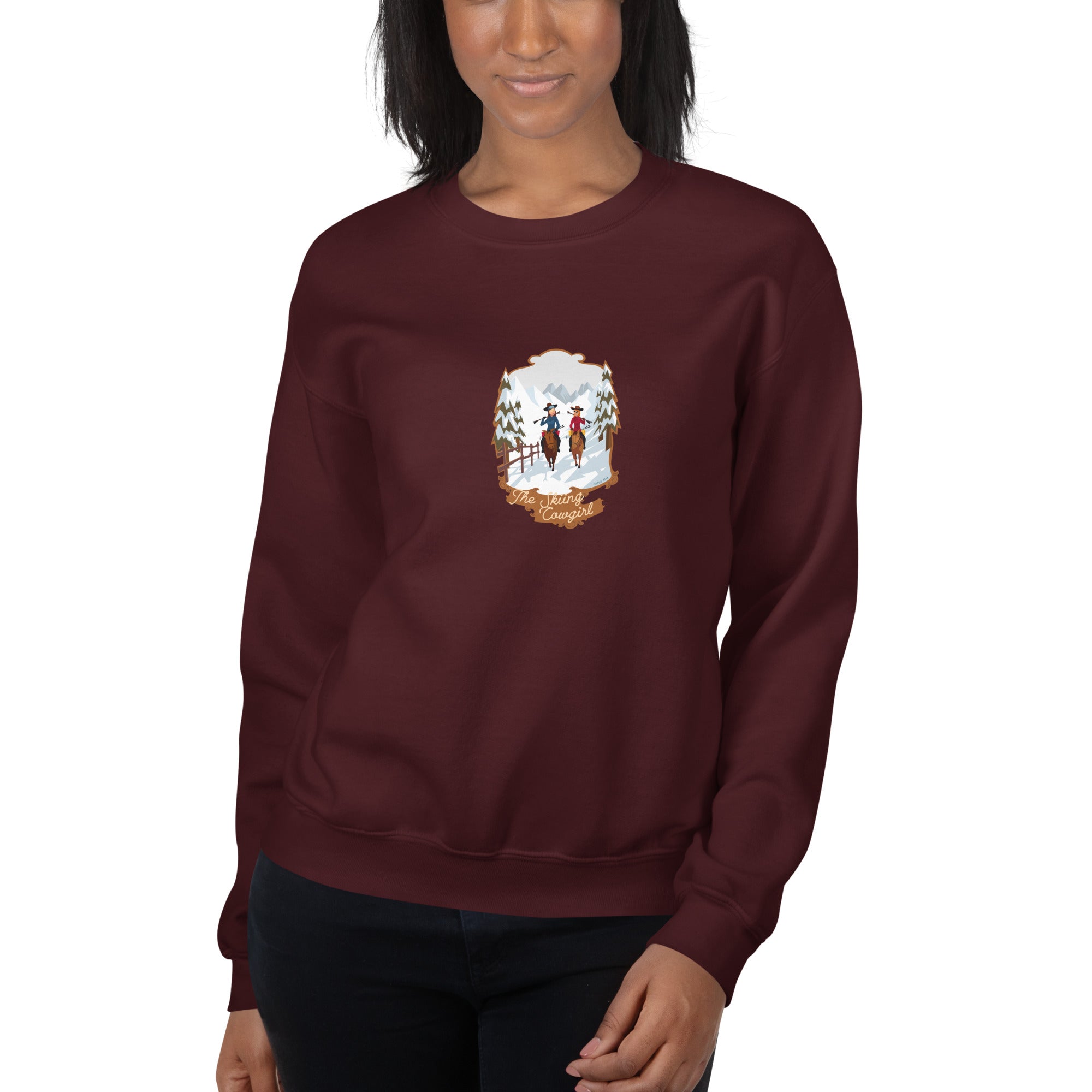 Unisex Sweatshirt The Skiing Cowgirl