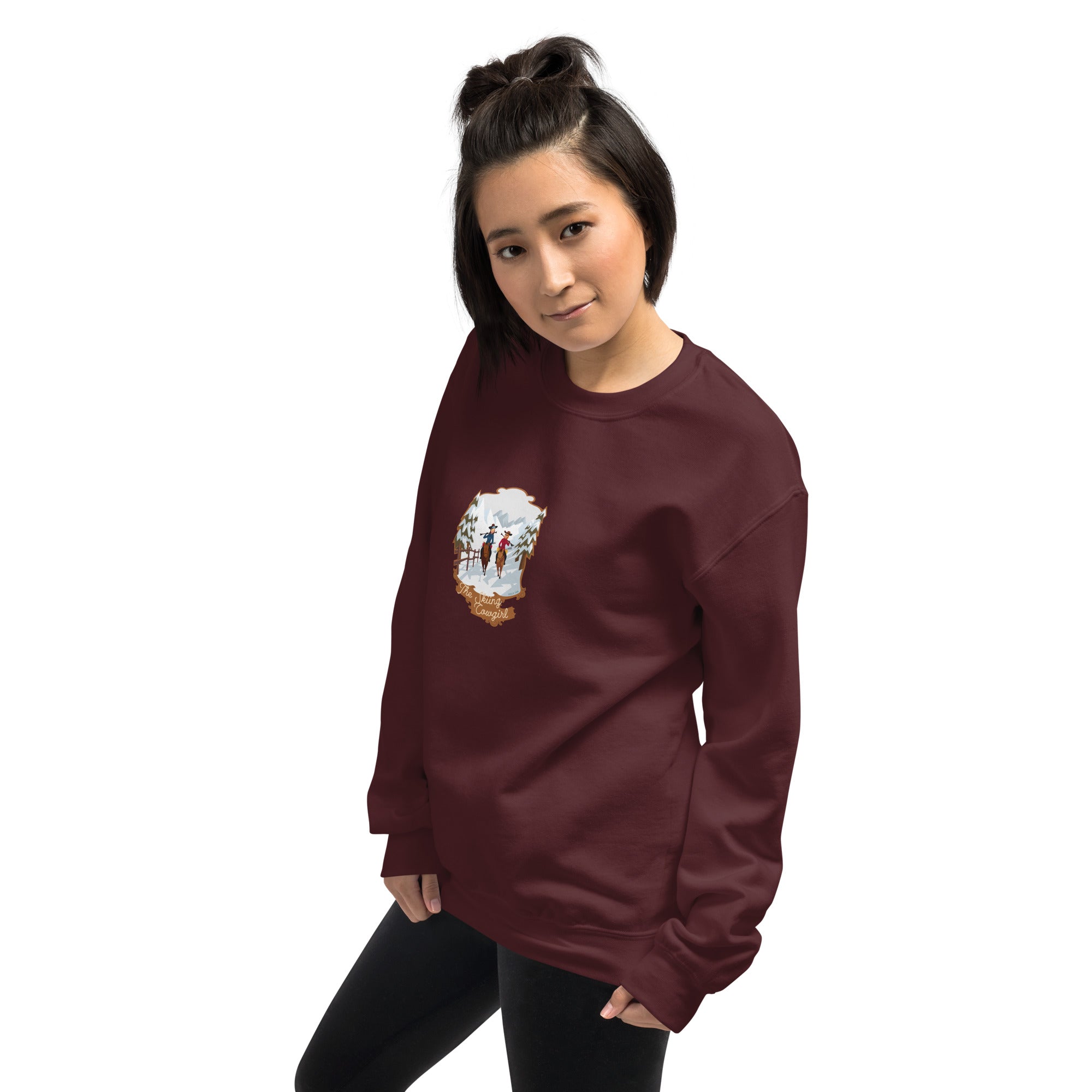 Unisex Sweatshirt The Skiing Cowgirl