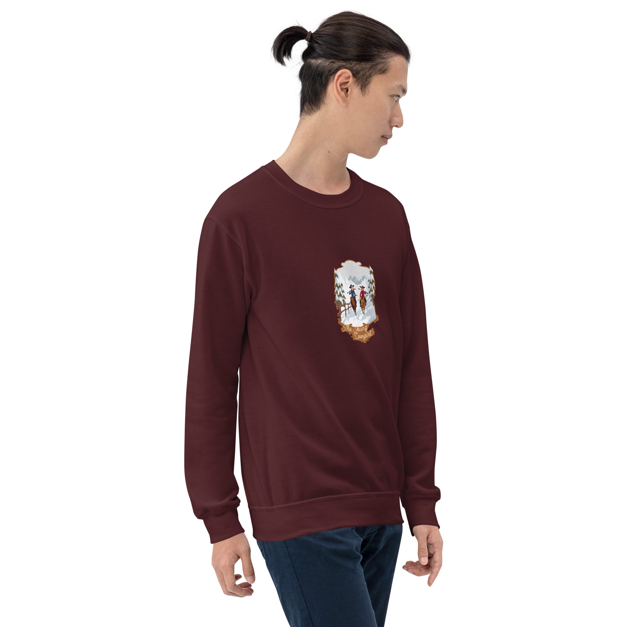 Unisex Sweatshirt The Skiing Cowgirl