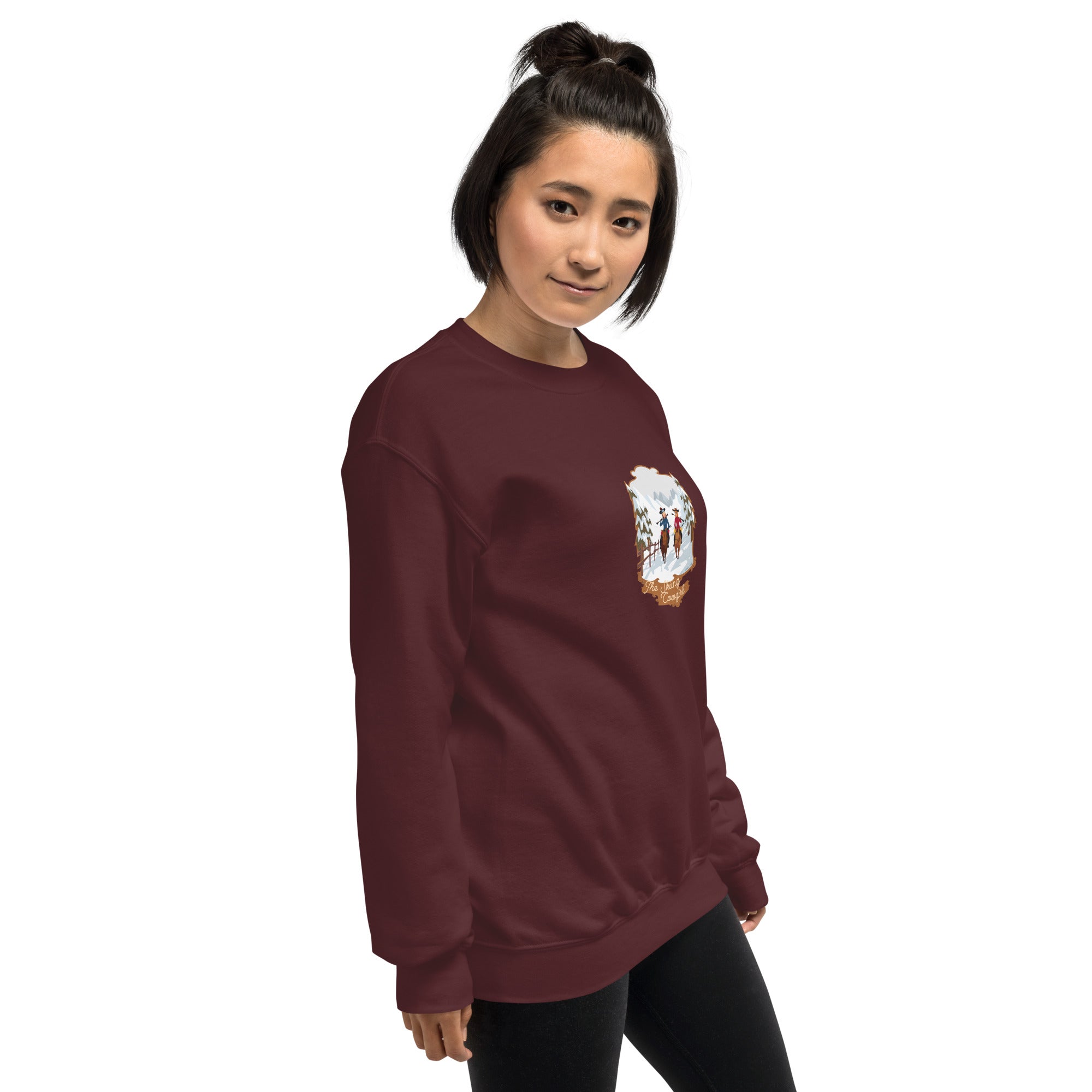 Unisex Sweatshirt The Skiing Cowgirl