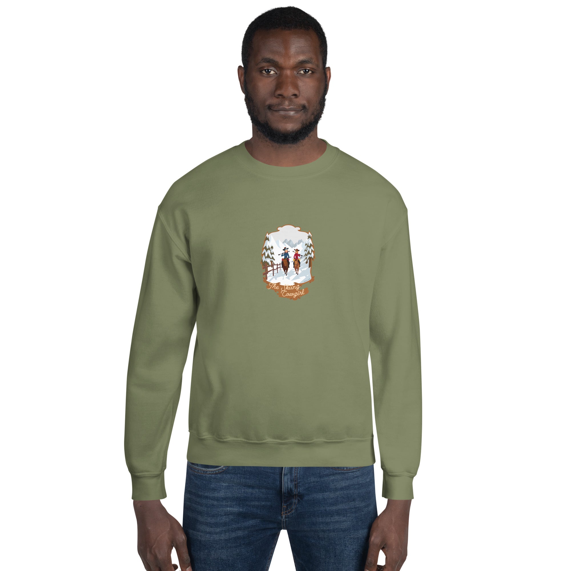 Unisex Sweatshirt The Skiing Cowgirl