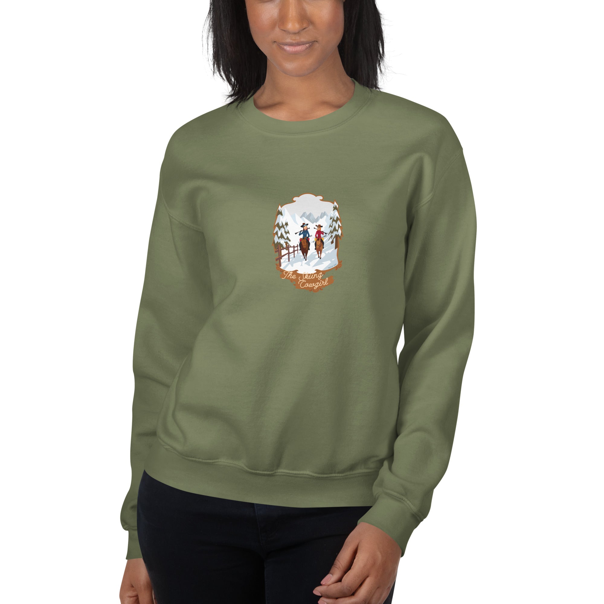 Unisex Sweatshirt The Skiing Cowgirl